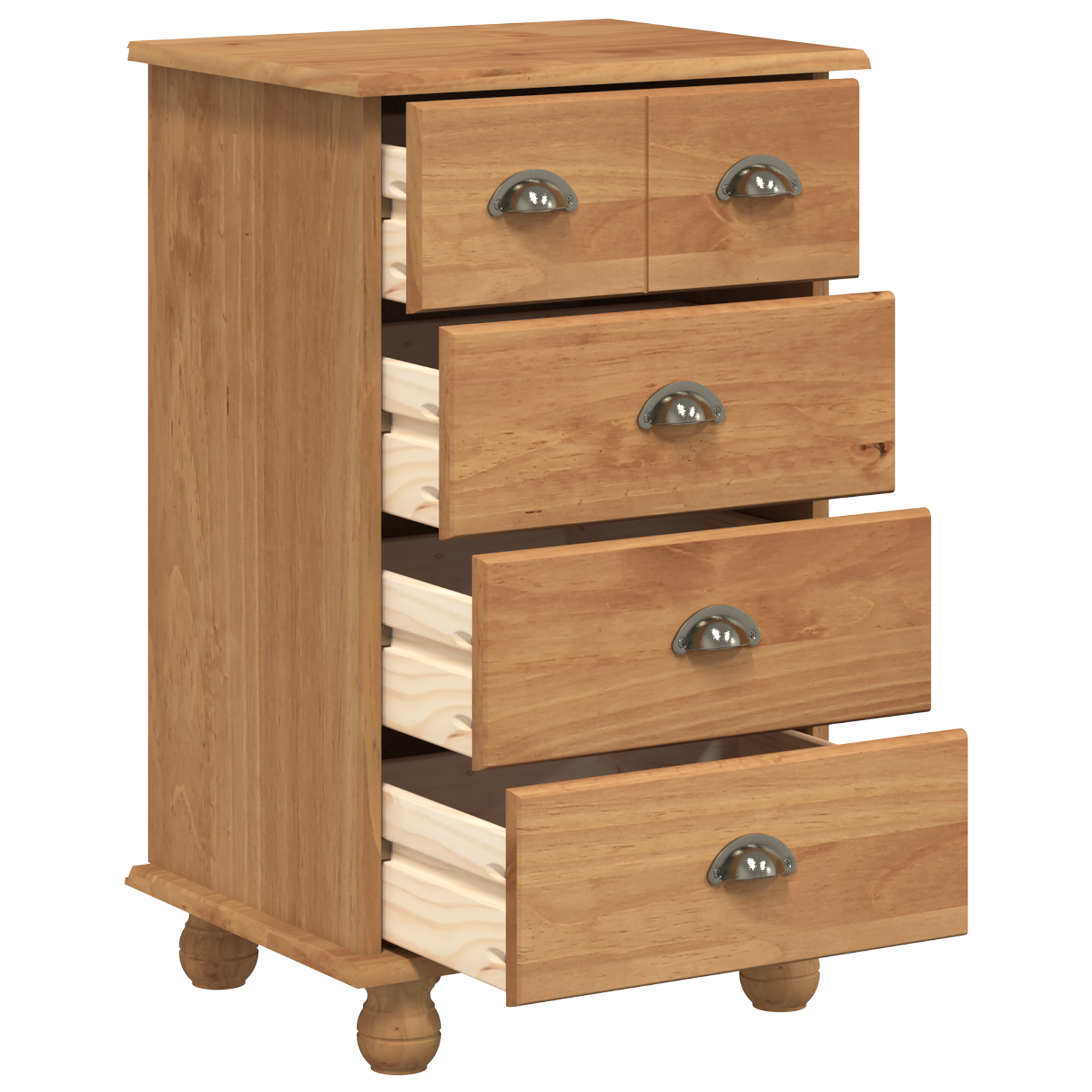 Comodă cu sertare 'ASKIM'Maro Honey 45.8x40x79 cm Lemn solid Pin GartenMobel Dekor