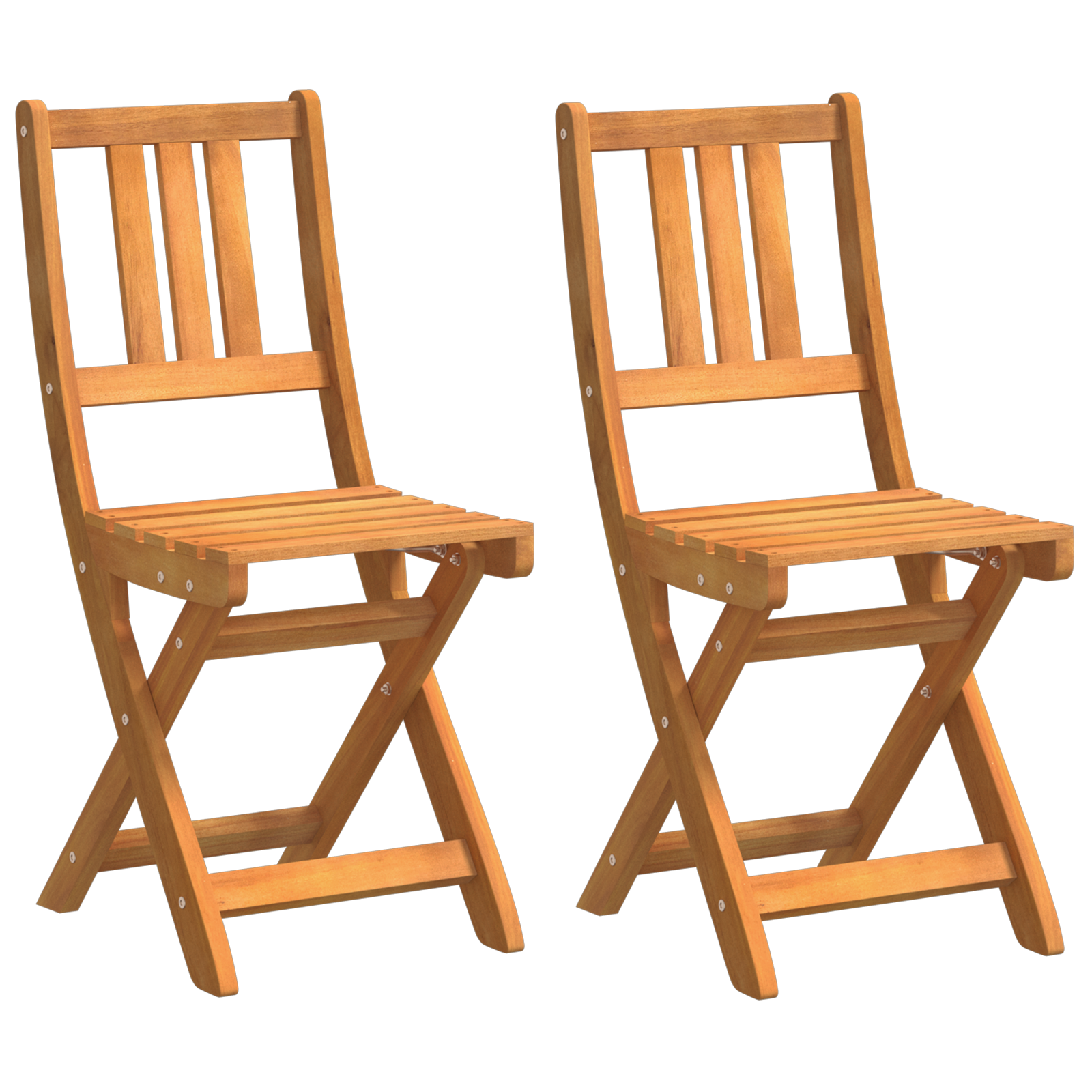 Set de 2 scaune pliabile de grădină 36x46x85 cm Lemn masiv de Acacia GartenMobel Dekor