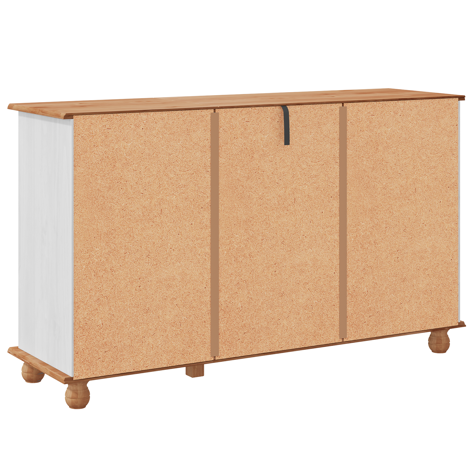 Sideboard 'ASKIM'Alb 133.5x40x79 cm Lemn Solid de Pin GartenMobel Dekor