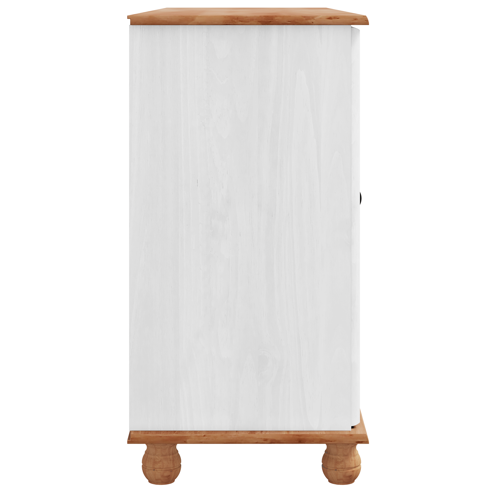 Sideboard 'ASKIM'Alb 133.5x40x79 cm Lemn Solid de Pin GartenMobel Dekor