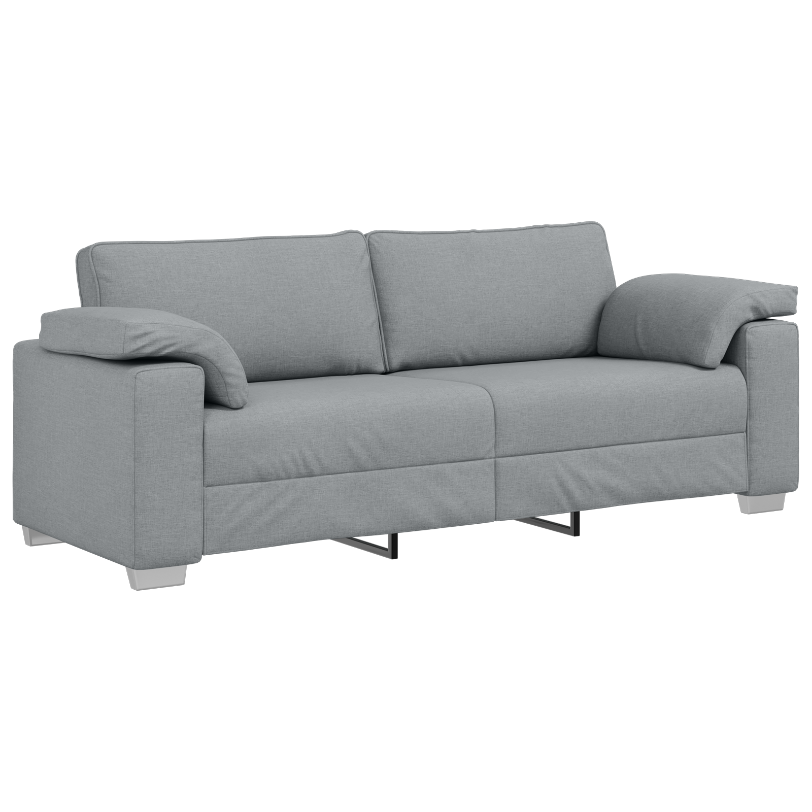 Canapea 3 locuri  Gri deschis 178 cm Textil GartenMobel Dekor