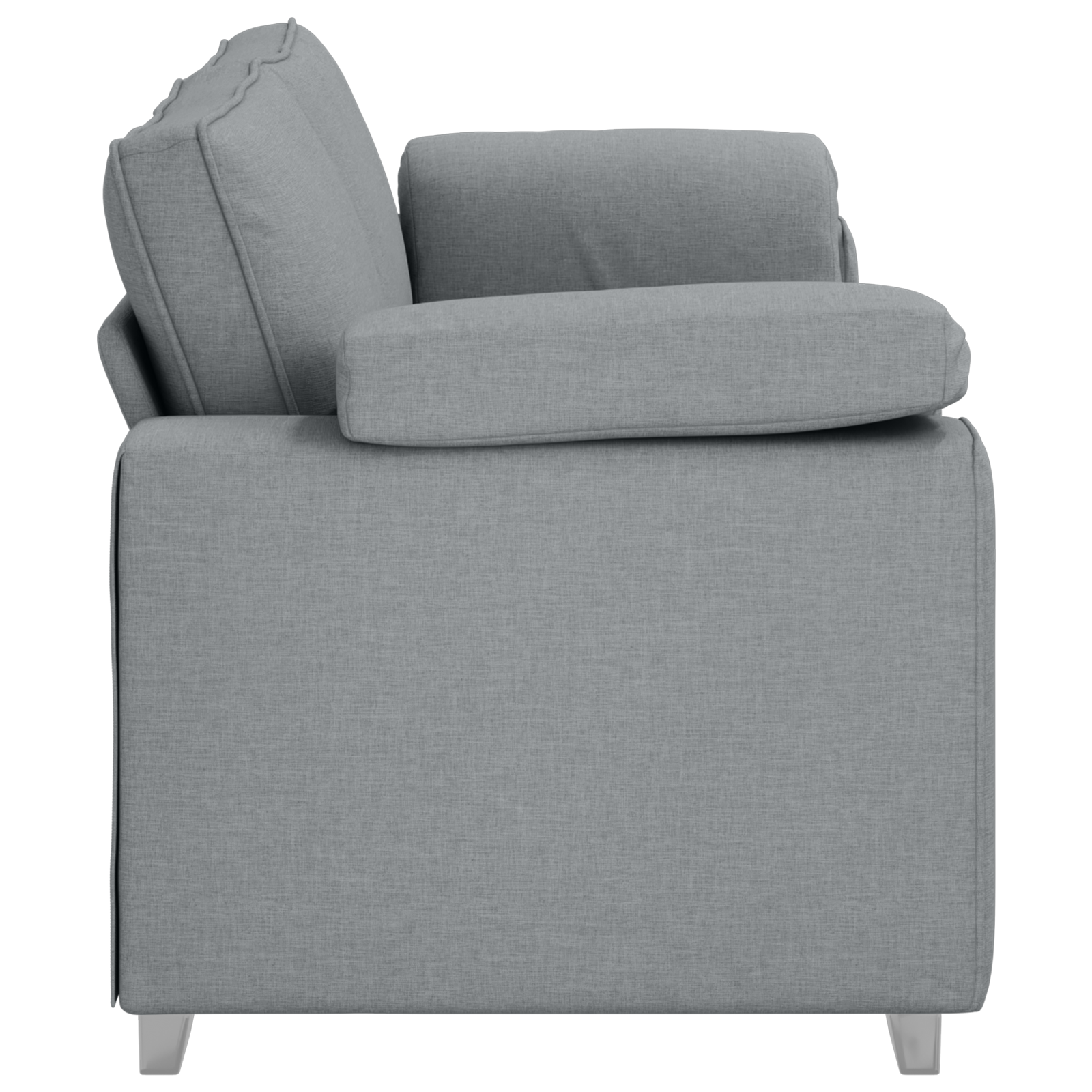 Canapea 3 locuri  Gri deschis 178 cm Textil GartenMobel Dekor