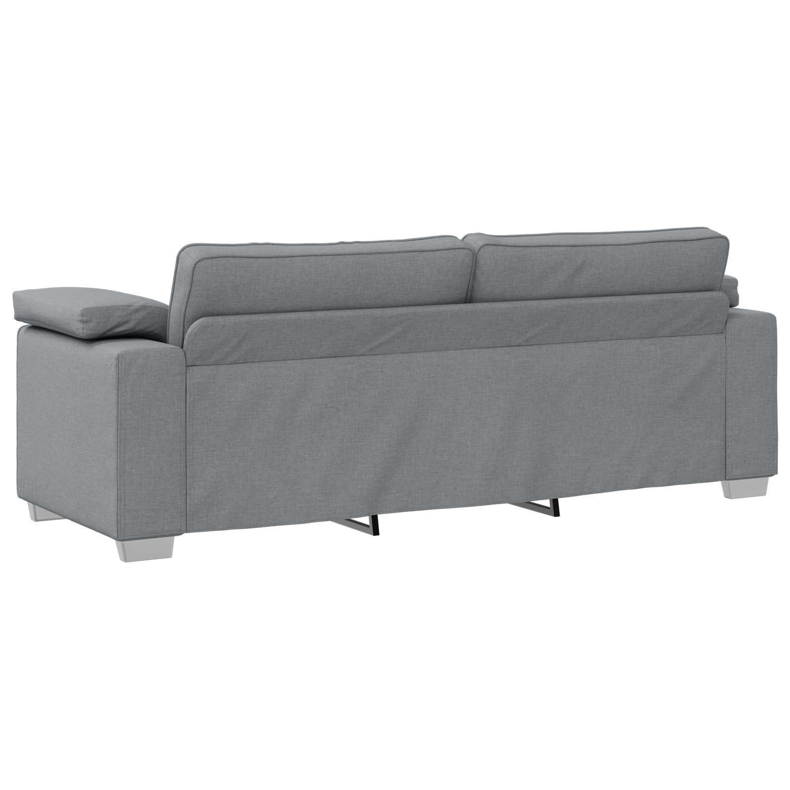 Canapea 3 locuri  Gri deschis 178 cm Textil GartenMobel Dekor