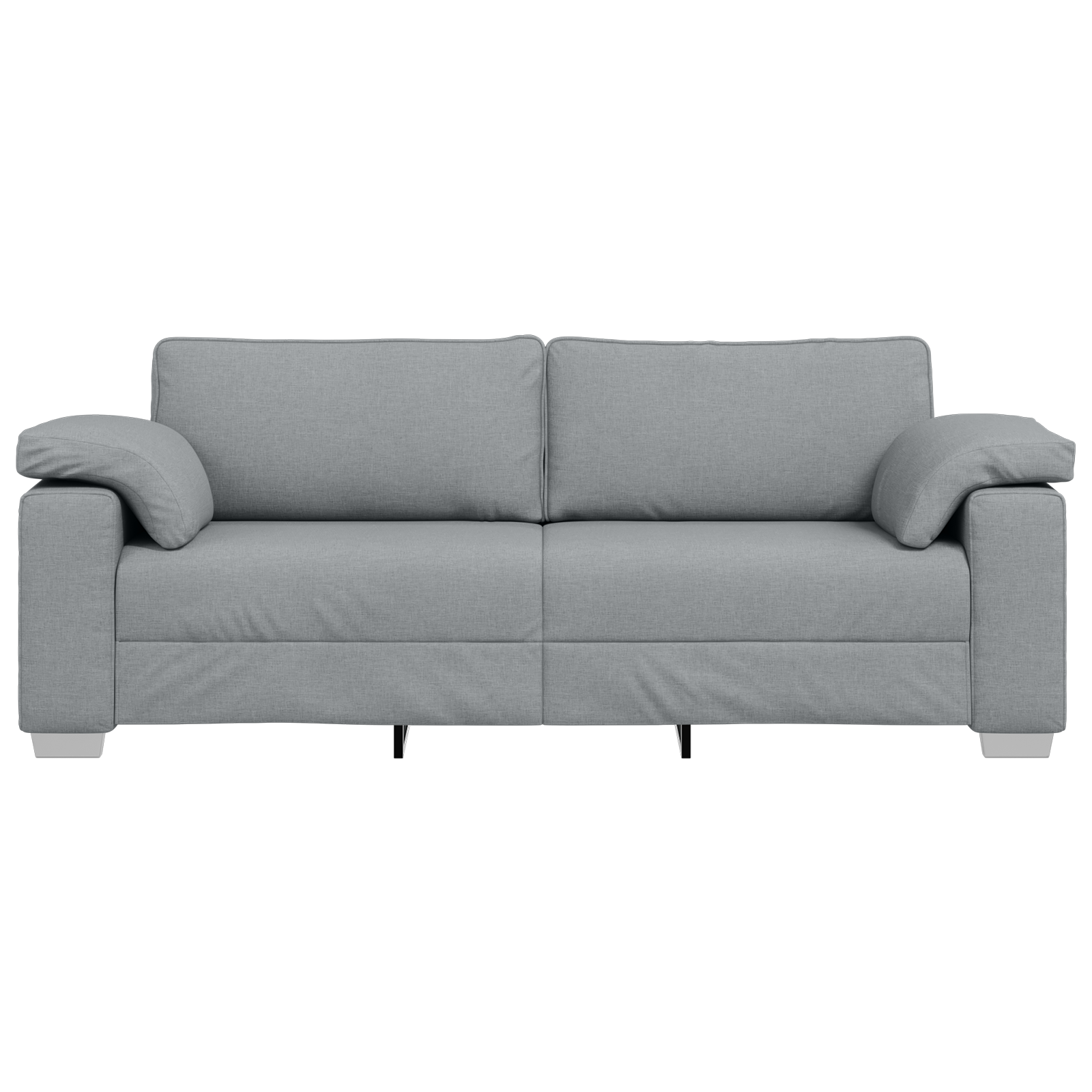 Canapea 3 locuri  Gri deschis 178 cm Textil GartenMobel Dekor