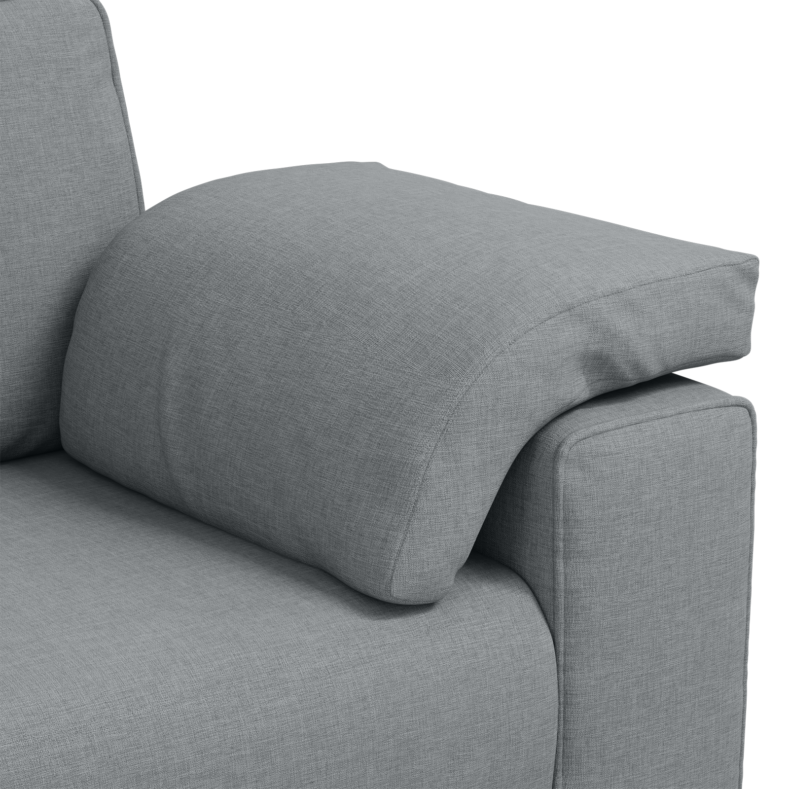 Canapea 3 locuri  Gri deschis 178 cm Textil GartenMobel Dekor