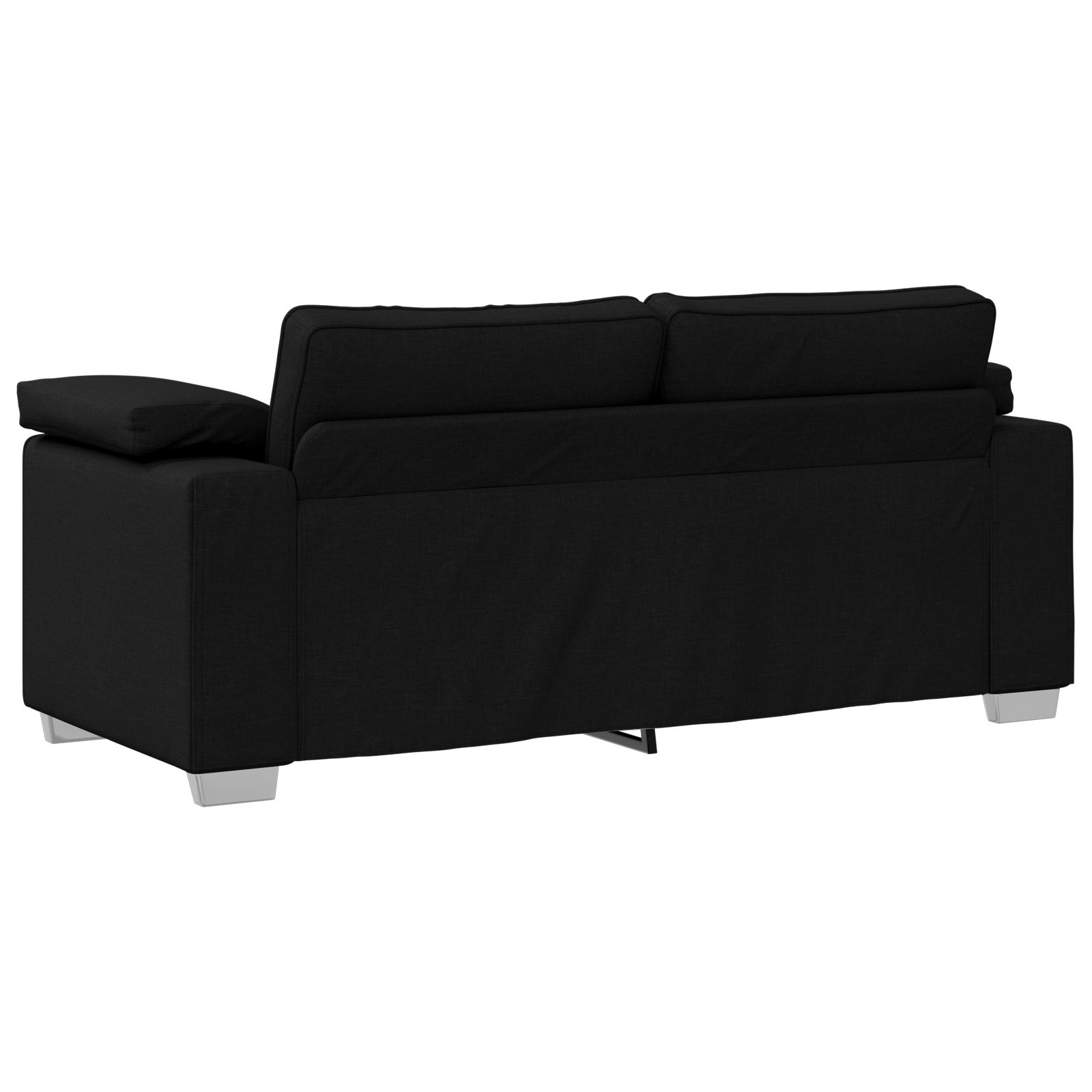 Canapea Loveseat  Neagră 140 cm Material GartenMobel Dekor