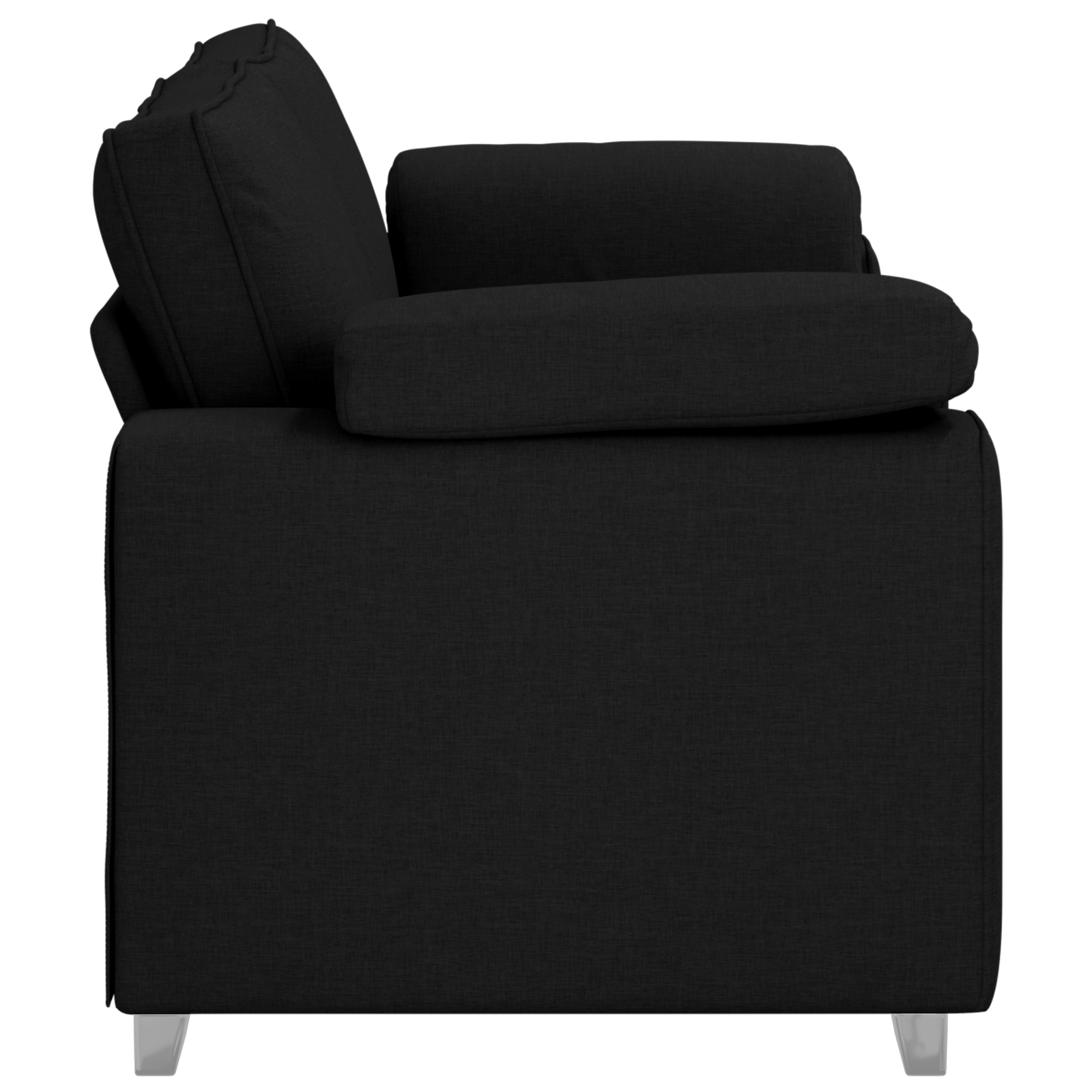 Canapea Loveseat  Neagră 140 cm Material GartenMobel Dekor