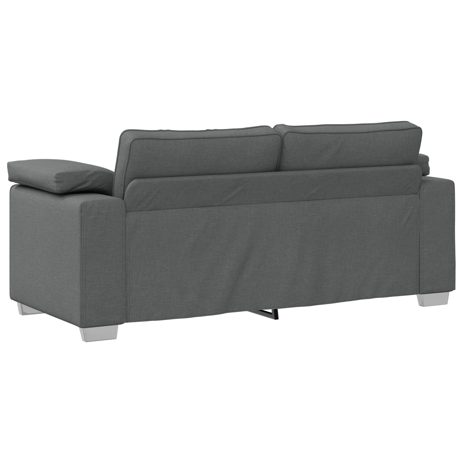 Canapea loveseat  Gri închis 140 cm din material textil GartenMobel Dekor