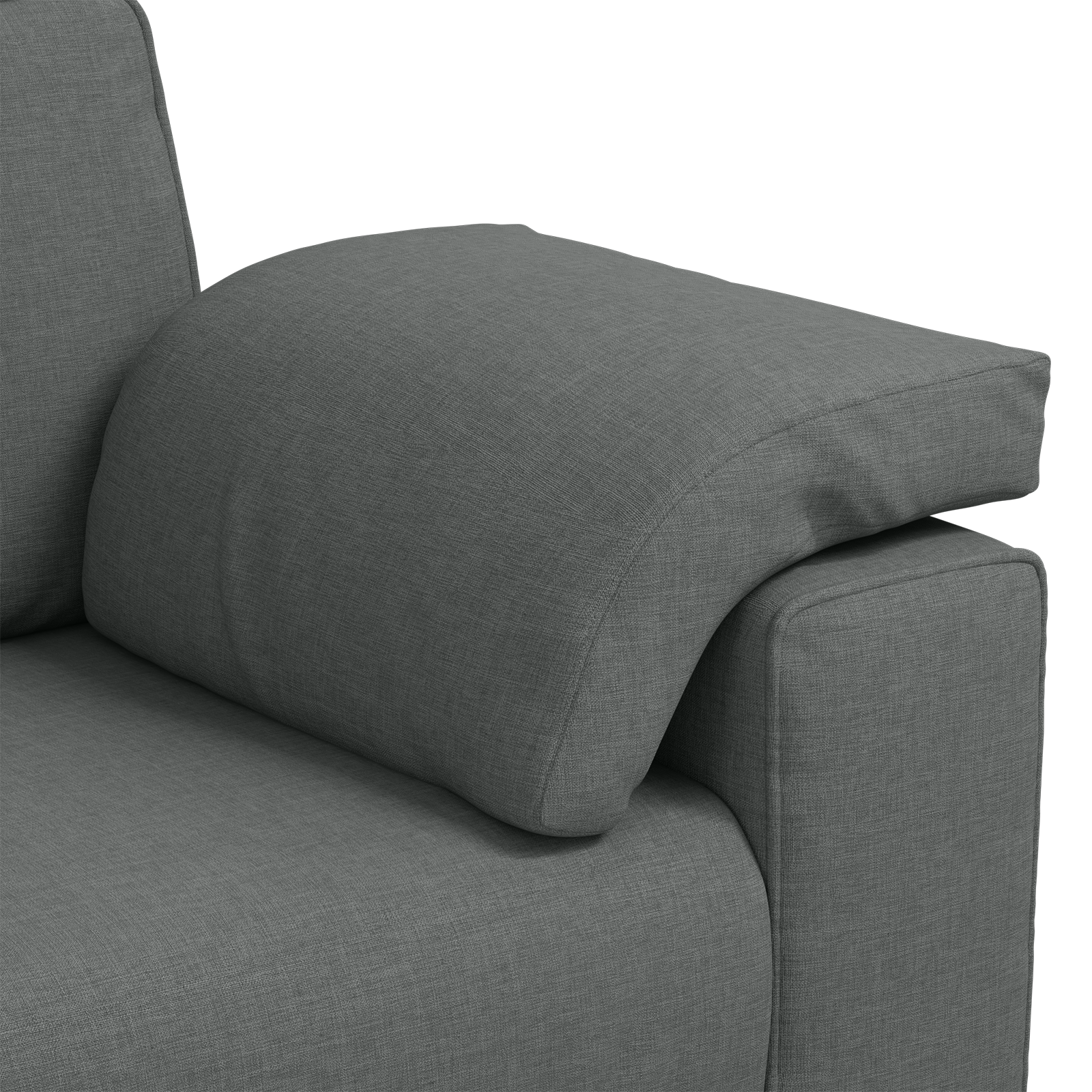 Canapea loveseat  gri închis, 120 cm, din textil GartenMobel Dekor