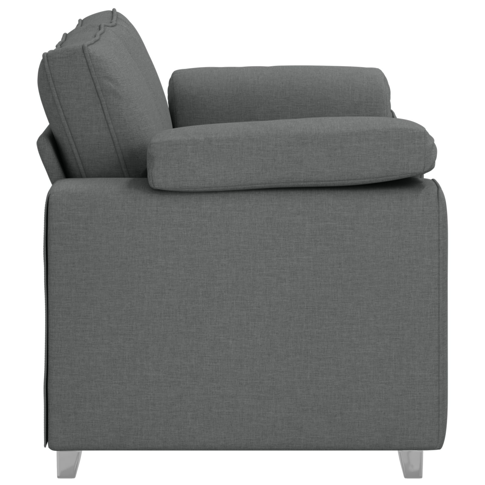 Canapea loveseat  gri închis, 120 cm, din textil GartenMobel Dekor