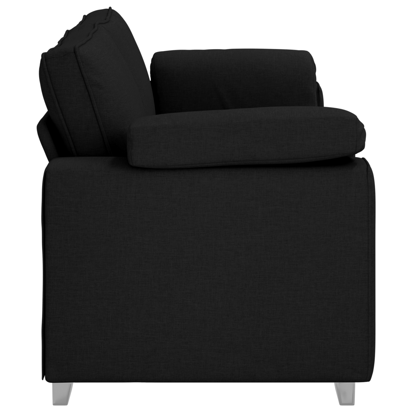 Canapeaua 3 locuri  Neagră, 178 cm, Fabric GartenMobel Dekor