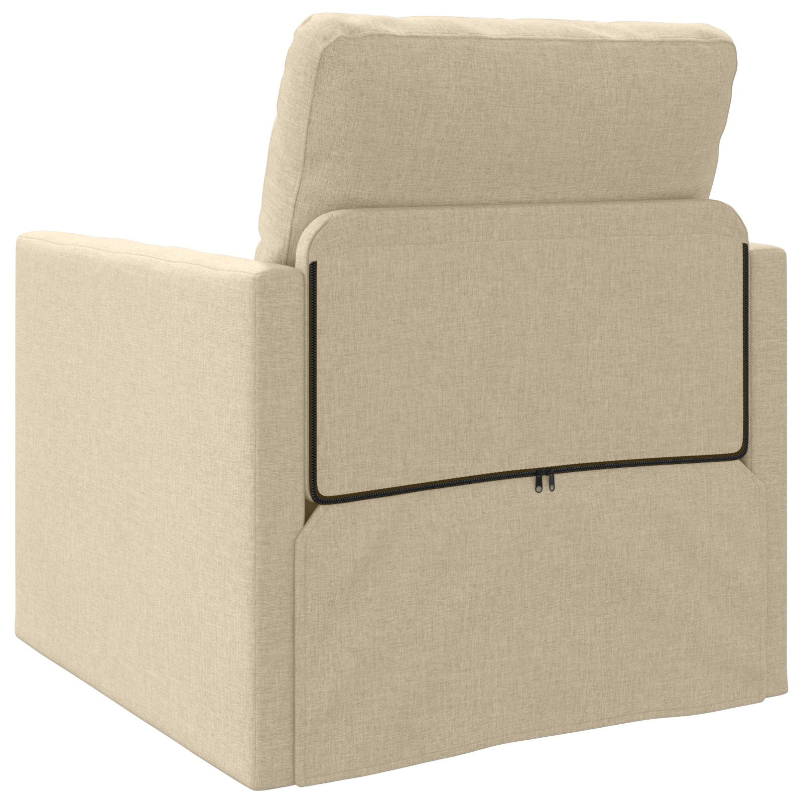 Pat sofa 2 în 1 Crem 74x77x81 cm Textil GartenMobel Dekor