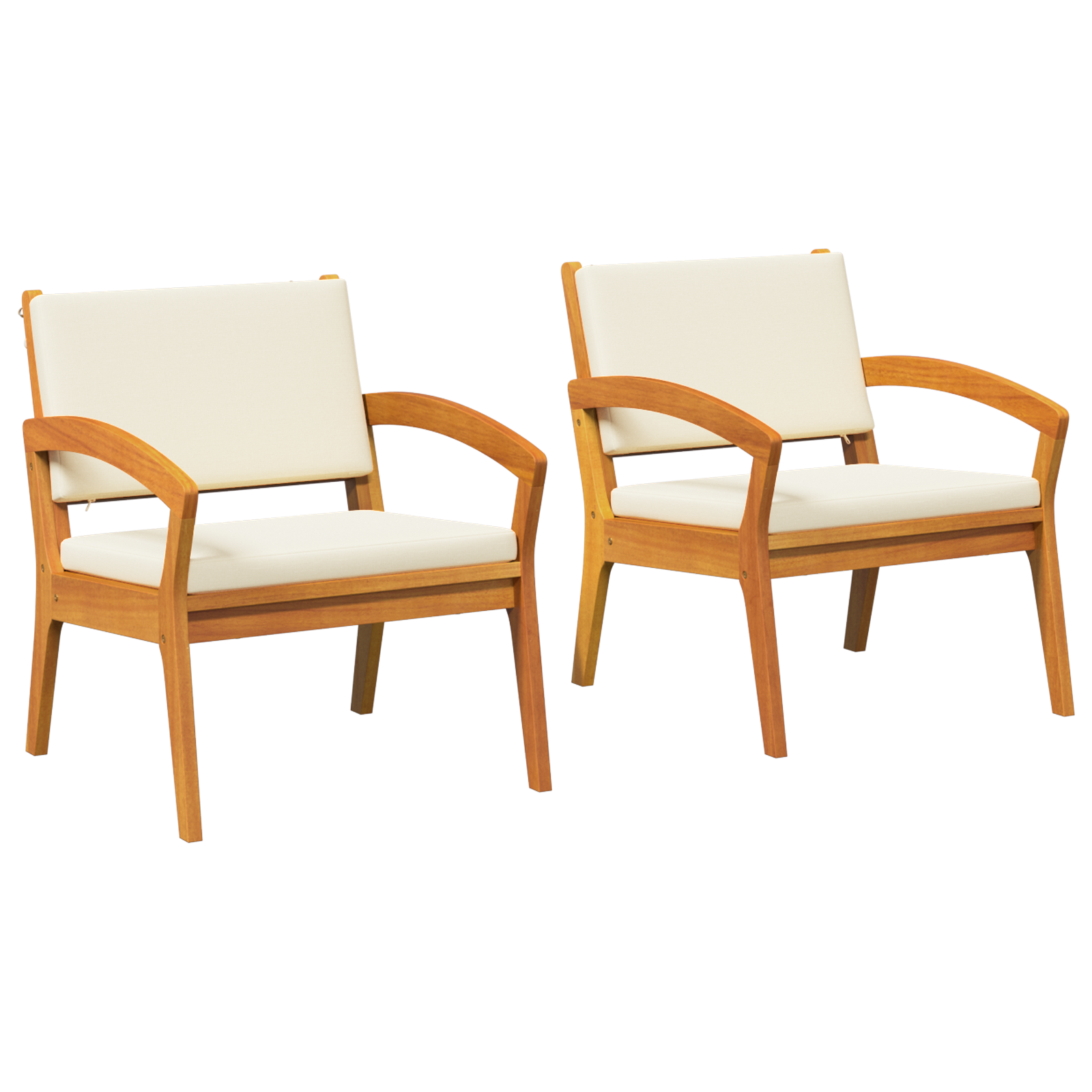 Set de 2 scaune pentru grădină 59,5x70,5x72,5 cm din lemn masiv de acacia GartenMobel Dekor