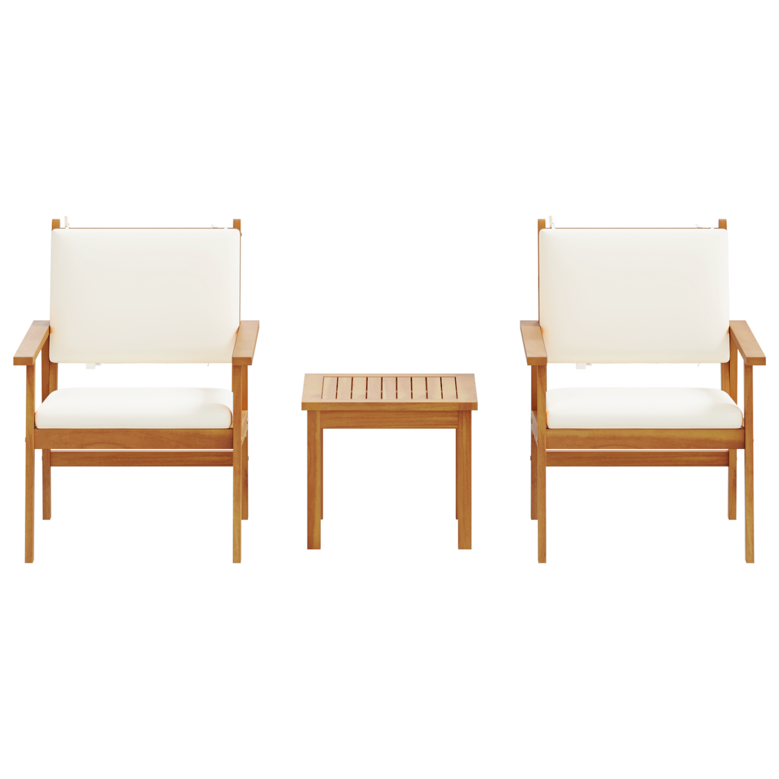 Set de Bistro pentru Grădină 3 Piese cu Perne din Lemn Masiv de Acacia GartenMobel Dekor