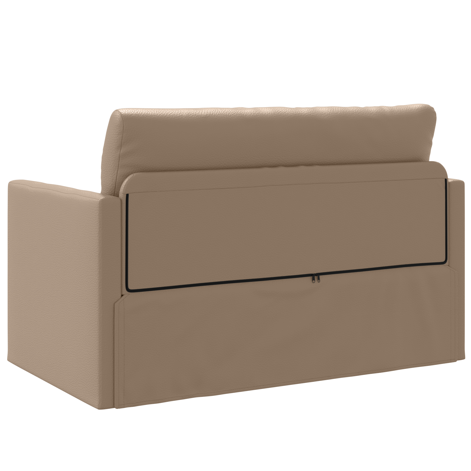 Canapea Pat 2 în 1 Cappuccino 124x71x78 cm Faux Leather GartenMobel Dekor