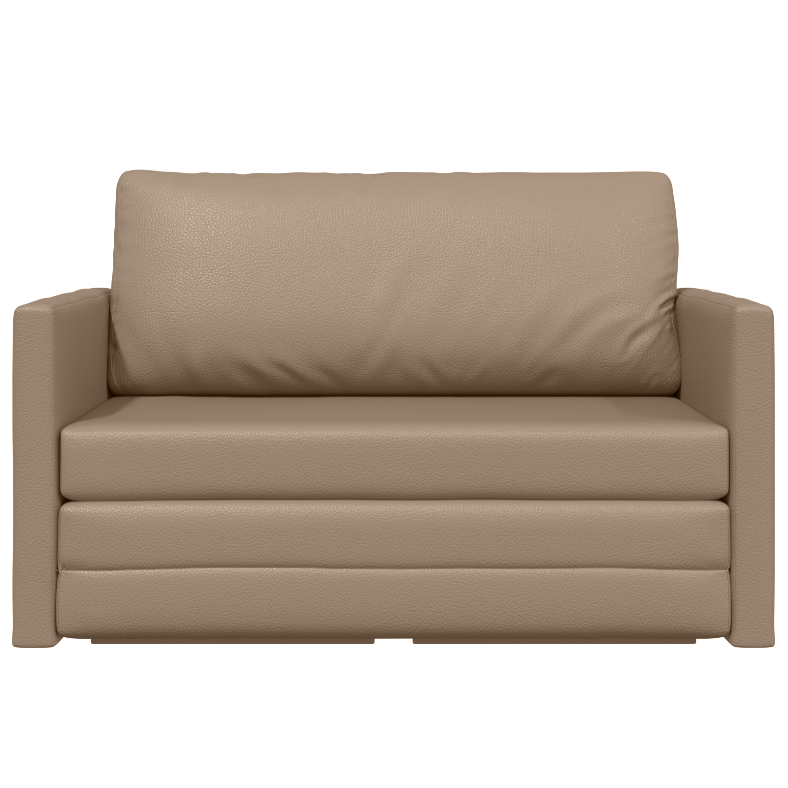 Canapea Pat 2 în 1 Cappuccino 124x71x78 cm Faux Leather GartenMobel Dekor