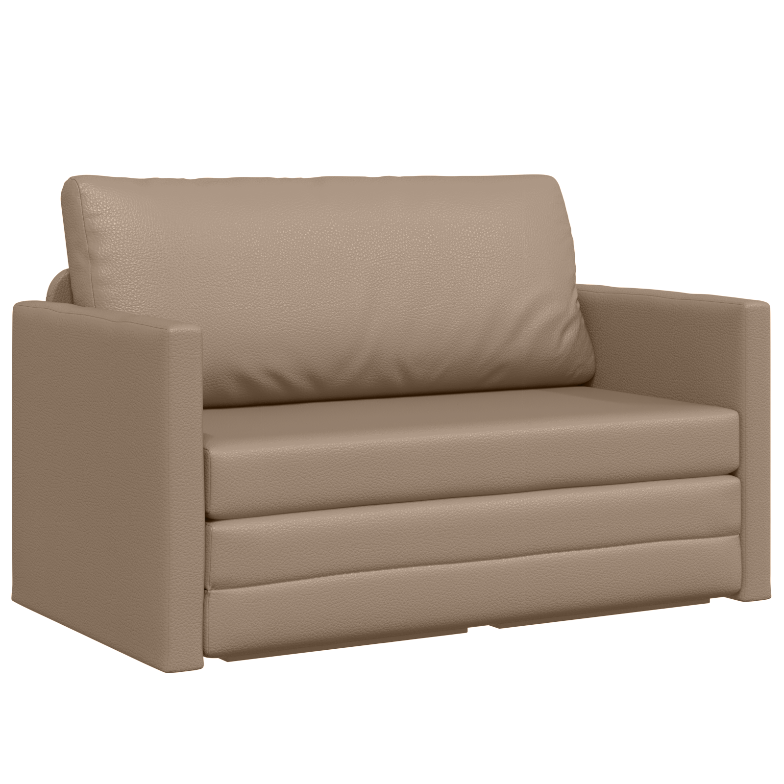 Canapea Pat 2 în 1 Cappuccino 124x71x78 cm Faux Leather GartenMobel Dekor