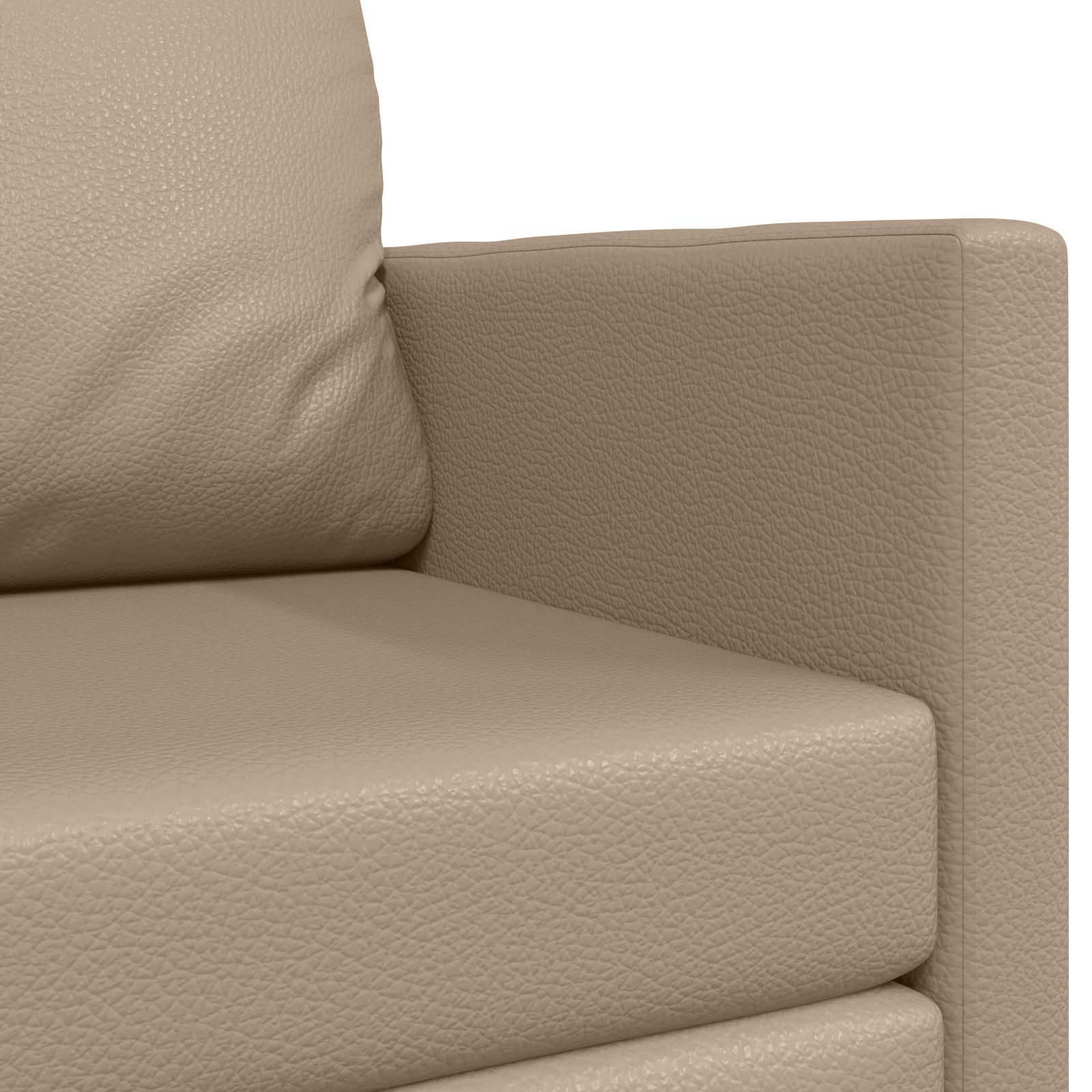 Canapea Pat 2 în 1 Cappuccino 124x71x78 cm Faux Leather GartenMobel Dekor