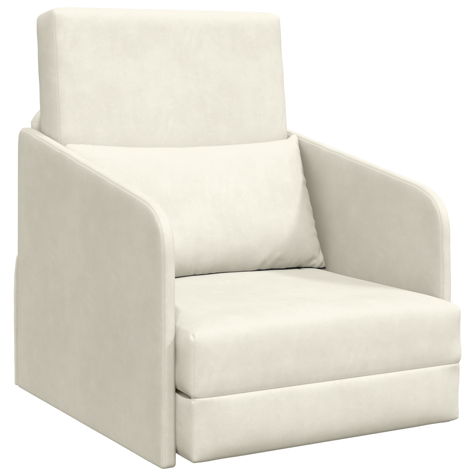 Canapea Pat 2 în 1 Crem 65x80x83 cm Catifea GartenMobel Dekor
