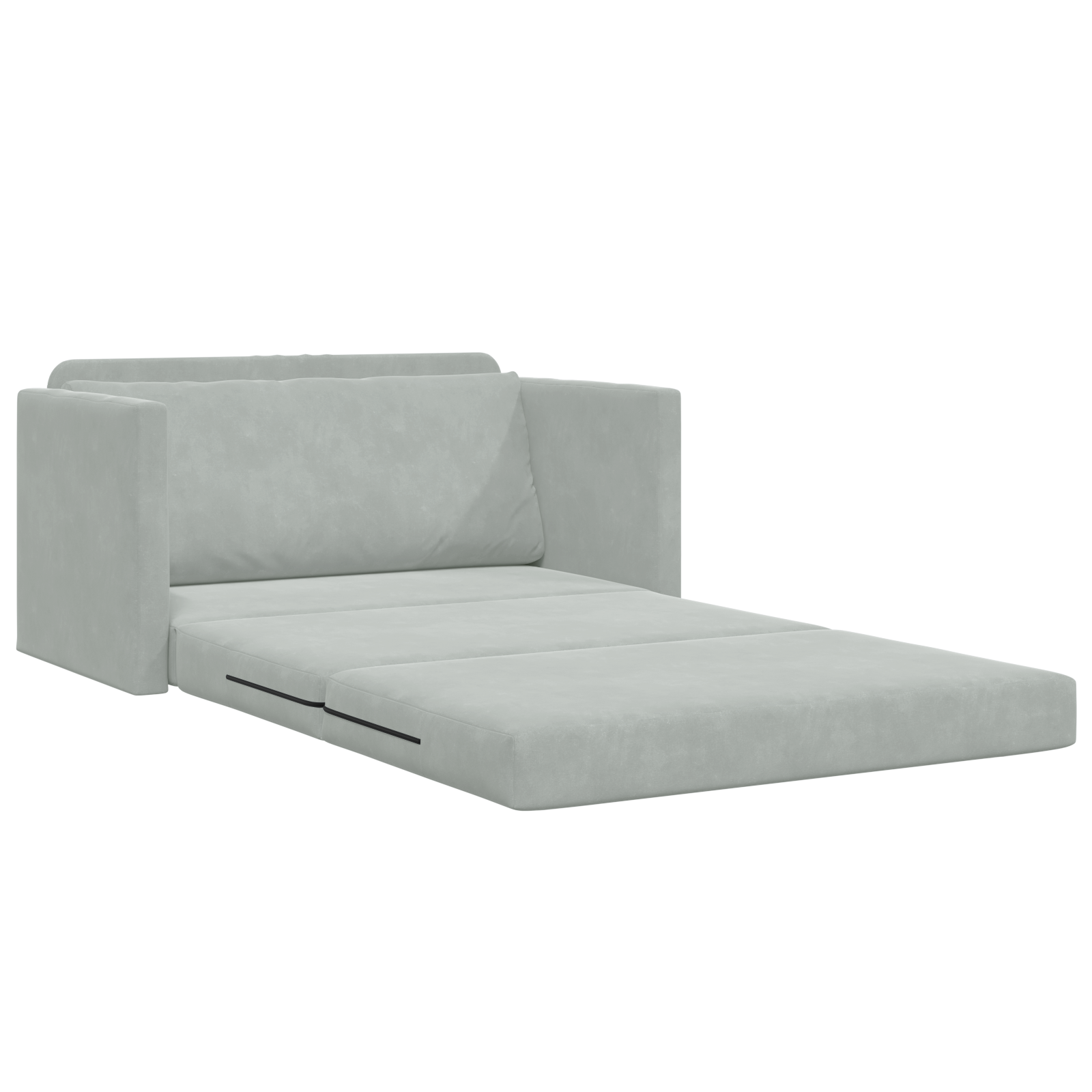 Canapea Pat 2-in-1 Gri deschis 124x204x61 cm Catifea GartenMobel Dekor