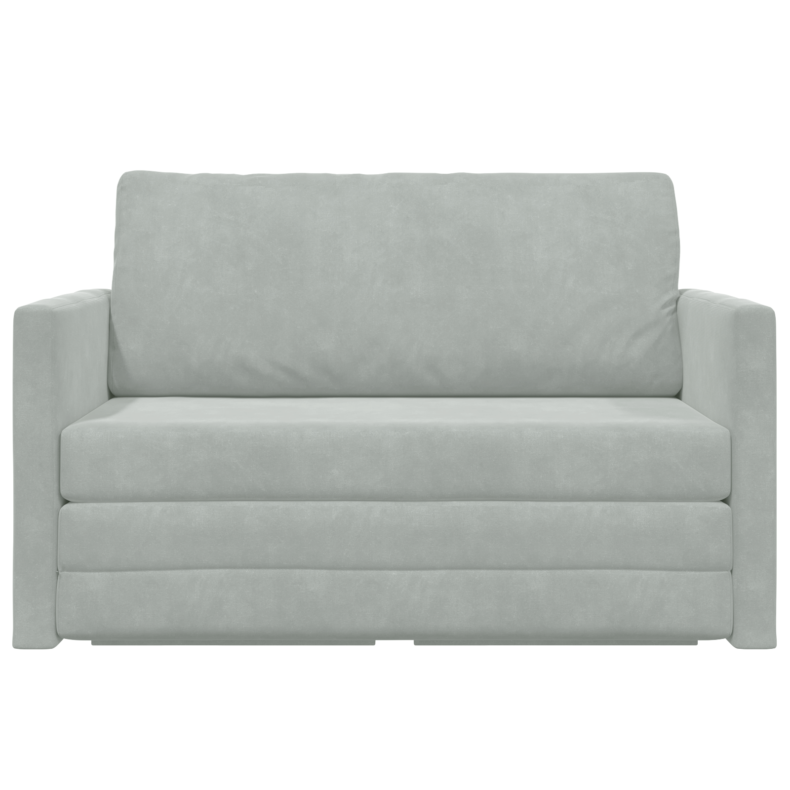 Canapea Pat 2-in-1 Gri deschis 124x204x61 cm Catifea GartenMobel Dekor