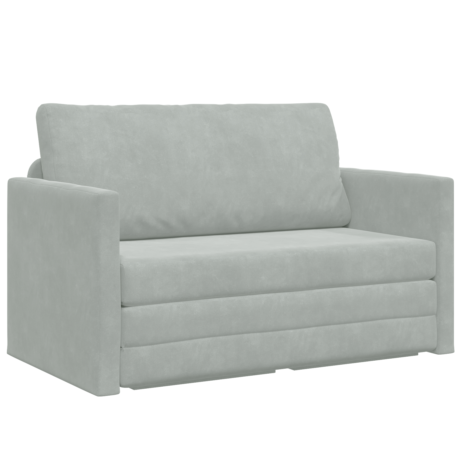 Canapea Pat 2-in-1 Gri deschis 124x204x61 cm Catifea GartenMobel Dekor