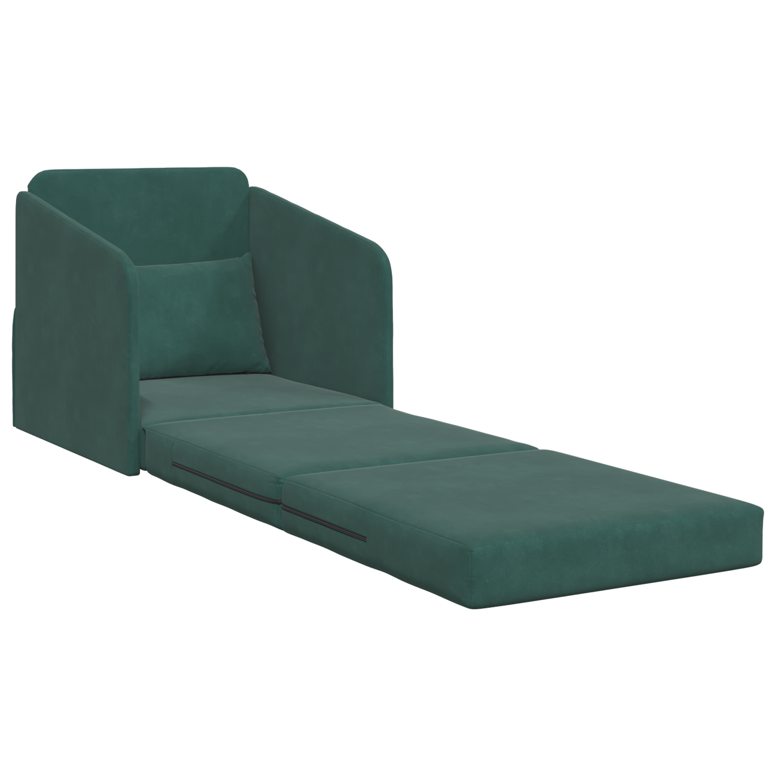 Canapea Pat 2-in-1 Verde Închis 65x80x83 cm Catifea GartenMobel Dekor