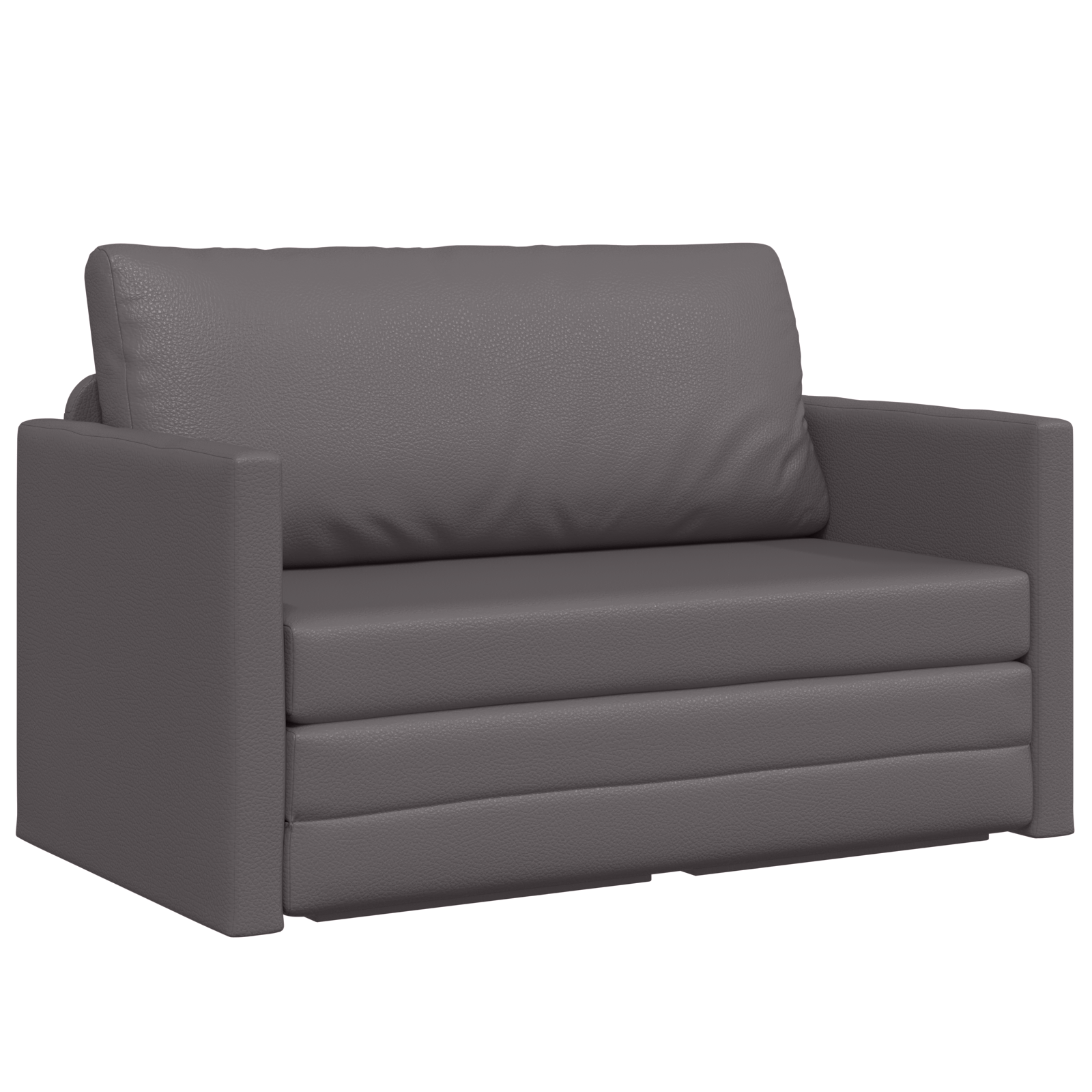 Canapea Pat Floor 2 în 1 Gri 124x71x78 cm Piele Artificială GartenMobel Dekor