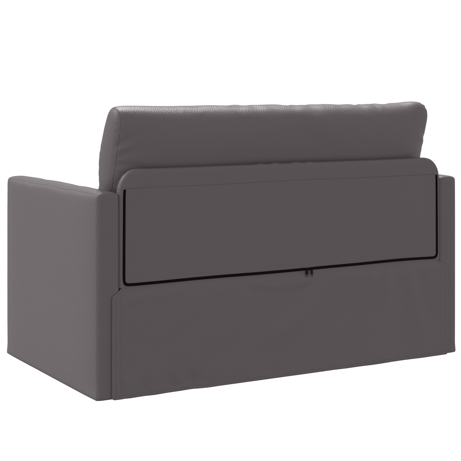 Canapea Pat Floor 2 în 1 Gri 124x71x78 cm Piele Artificială GartenMobel Dekor