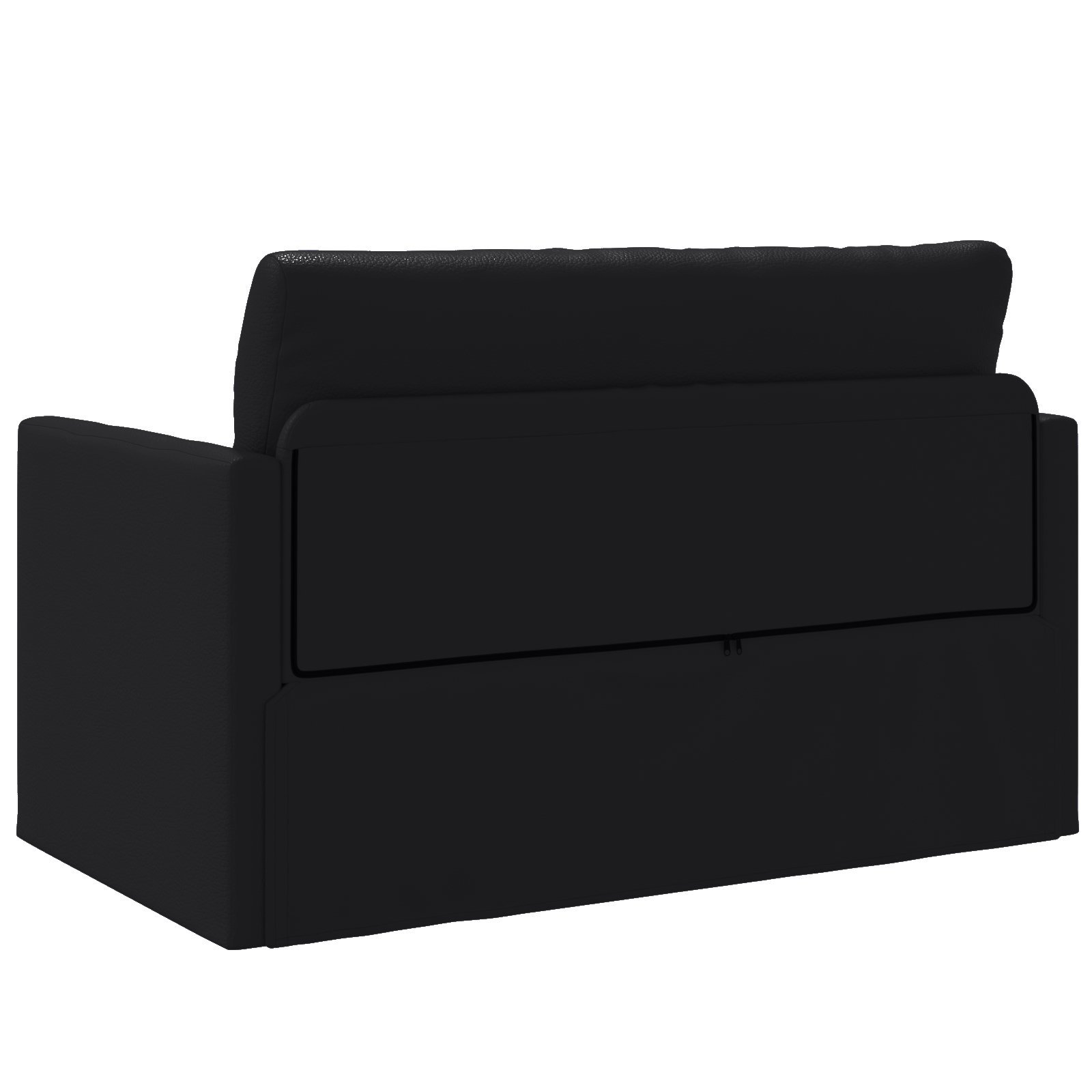 Canapea de Podea Pat 2 în 1 Neagră 124x71x78 cm Piele Sintetică GartenMobel Dekor
