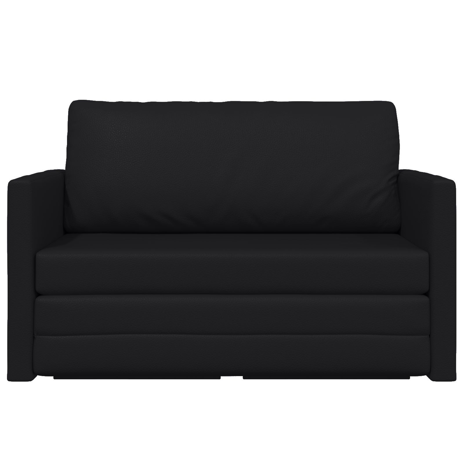 Canapea de Podea Pat 2 în 1 Neagră 124x71x78 cm Piele Sintetică GartenMobel Dekor