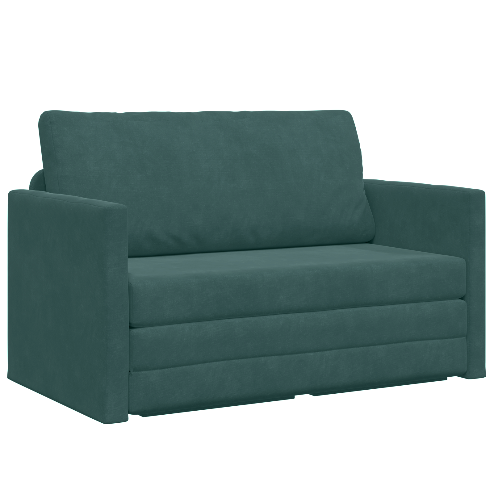 Canapea de podea 2 în 1 verde închis 124x204x61 cm catifea GartenMobel Dekor