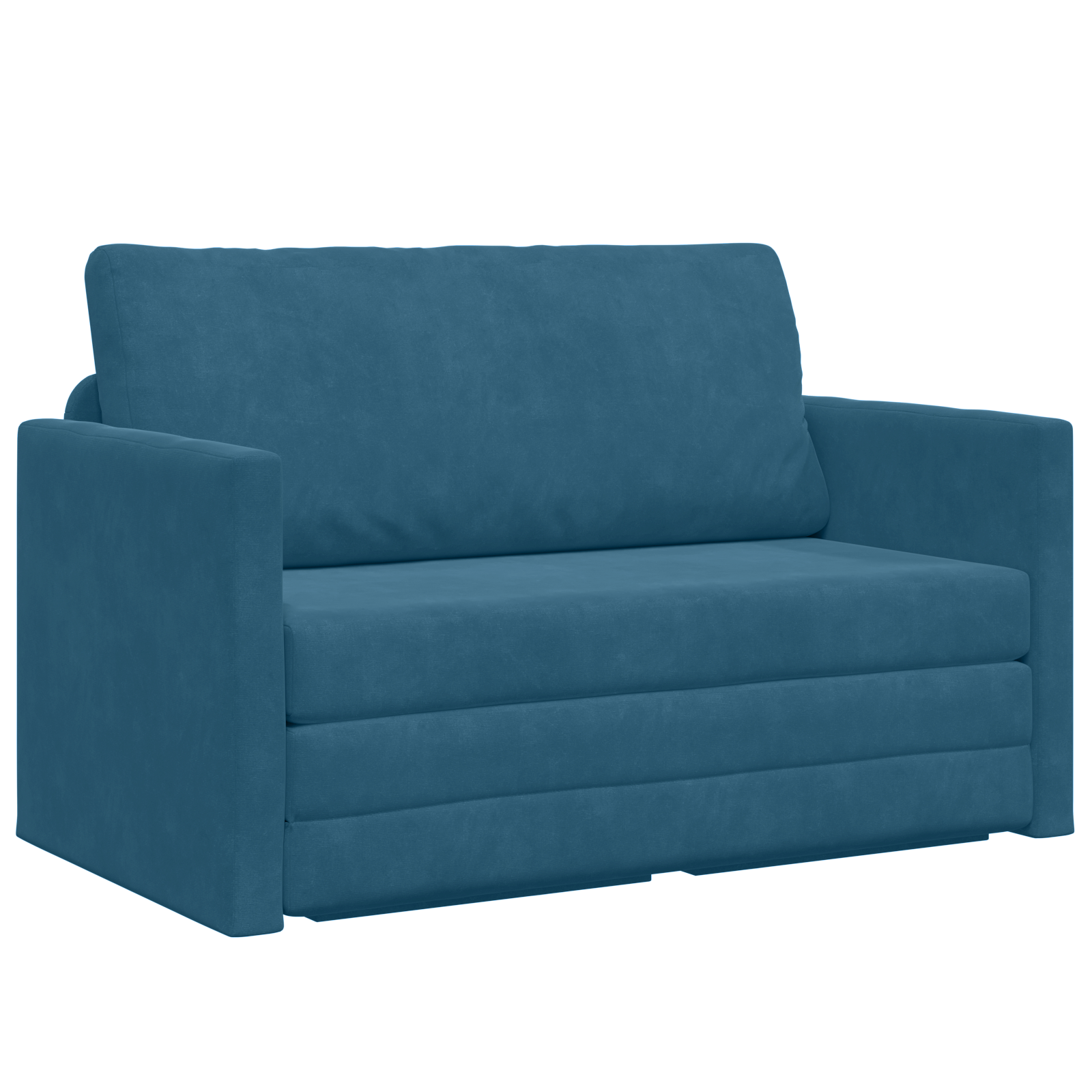 Canapea de podea extensibilă 2 în 1 Albastră 124x204x61 cm Catifea GartenMobel Dekor