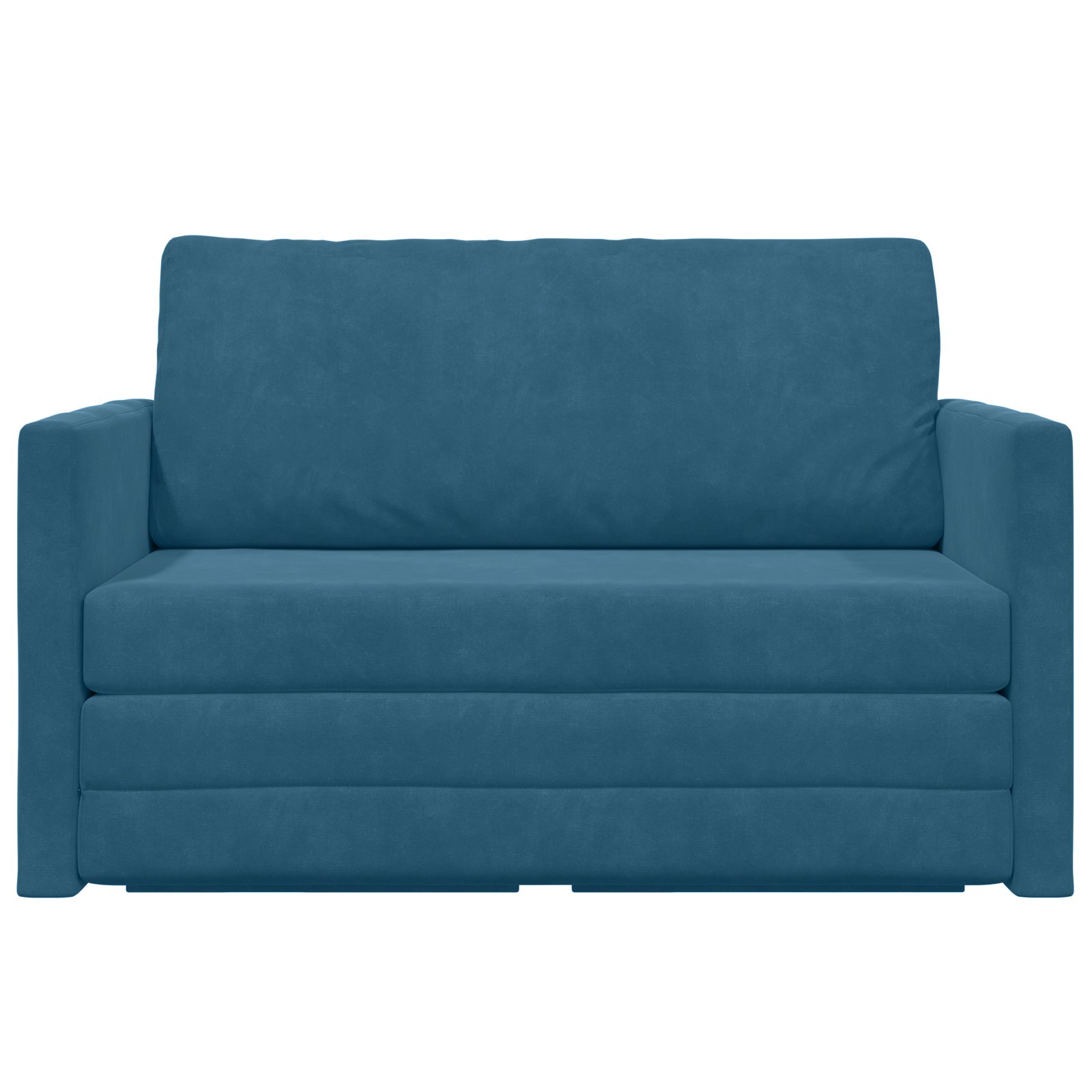 Canapea de podea extensibilă 2 în 1 Albastră 124x204x61 cm Catifea GartenMobel Dekor