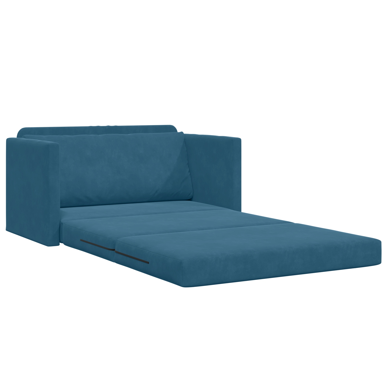 Canapea de podea extensibilă 2 în 1 Albastră 124x204x61 cm Catifea GartenMobel Dekor