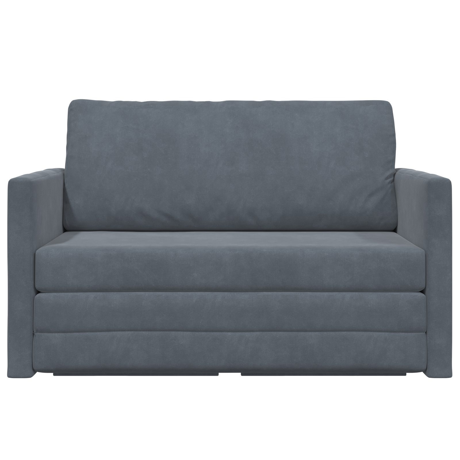 Canapea extensibilă 2 în 1 gri închis 124x204x61 cm Velur GartenMobel Dekor