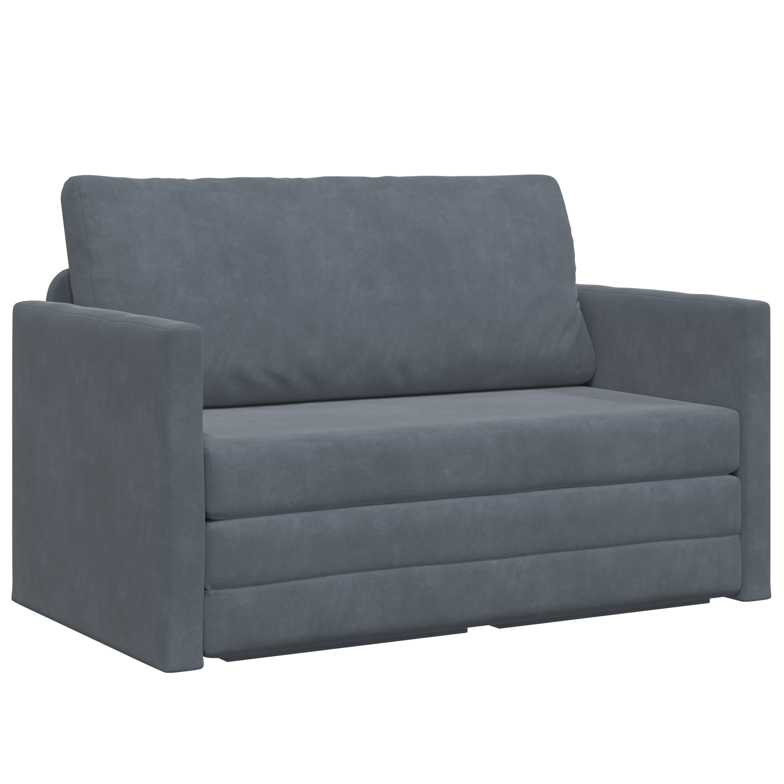 Canapea extensibilă 2 în 1 gri închis 124x204x61 cm Velur GartenMobel Dekor