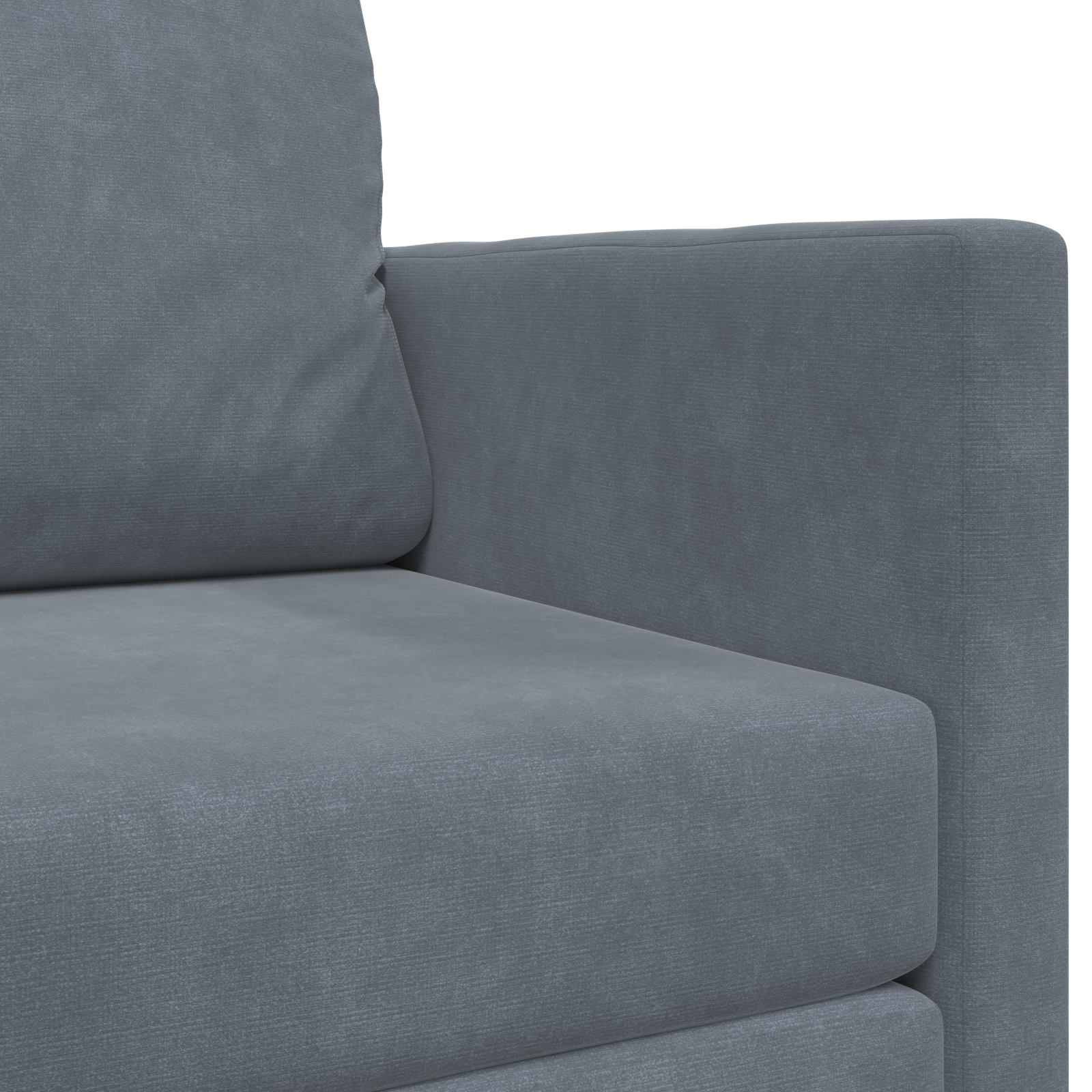Canapea extensibilă 2 în 1 gri închis 124x204x61 cm Velur GartenMobel Dekor