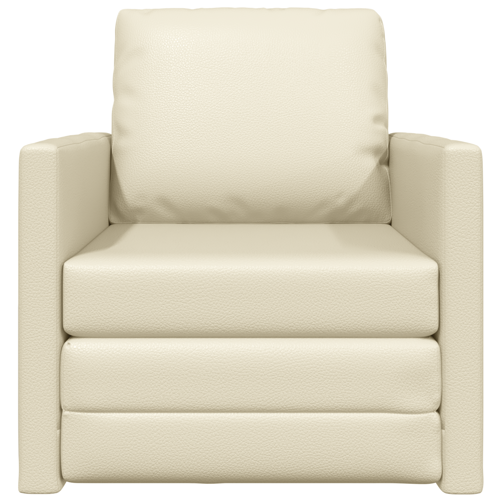 Canapea pat 2 în 1 crem 74x77x81 cm din piele sintetică GartenMobel Dekor