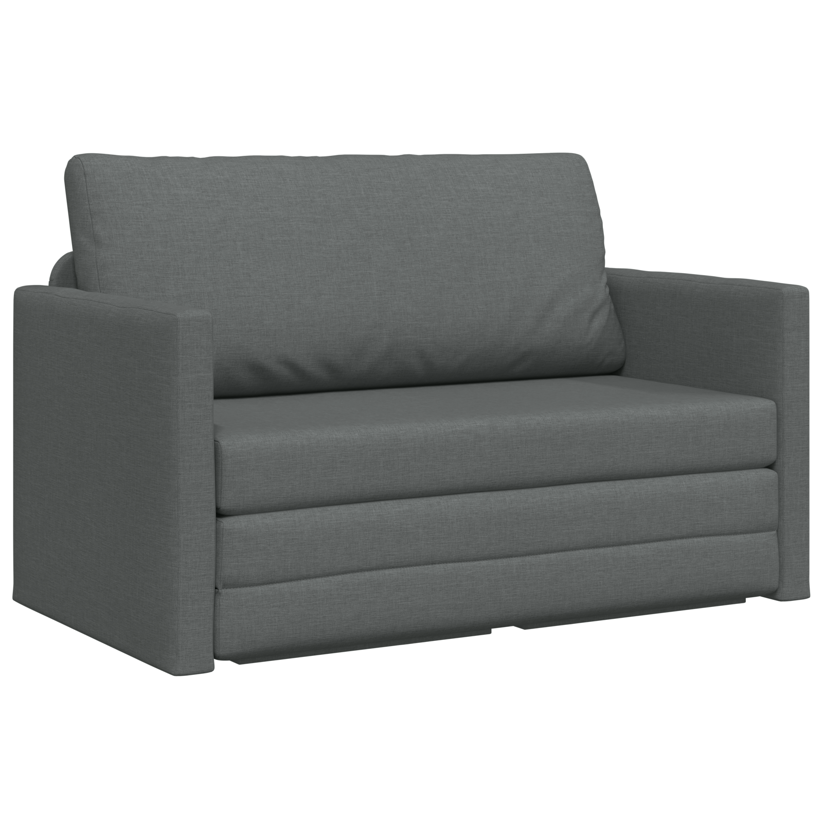 Canapea pat 2 în 1 gri închis 124x71x78 cm material textil GartenMobel Dekor