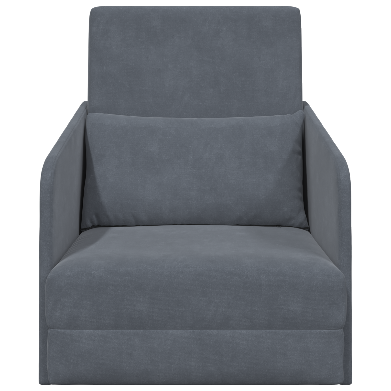 Canapea pat 2 în 1 gri închis 65x80x83 cm catifea GartenMobel Dekor