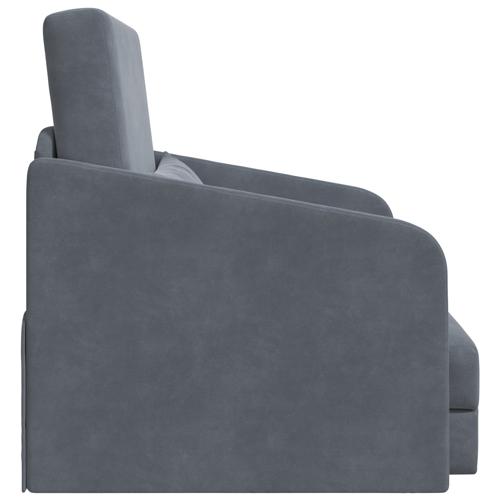 Canapea pat 2 în 1 gri închis 65x80x83 cm catifea GartenMobel Dekor