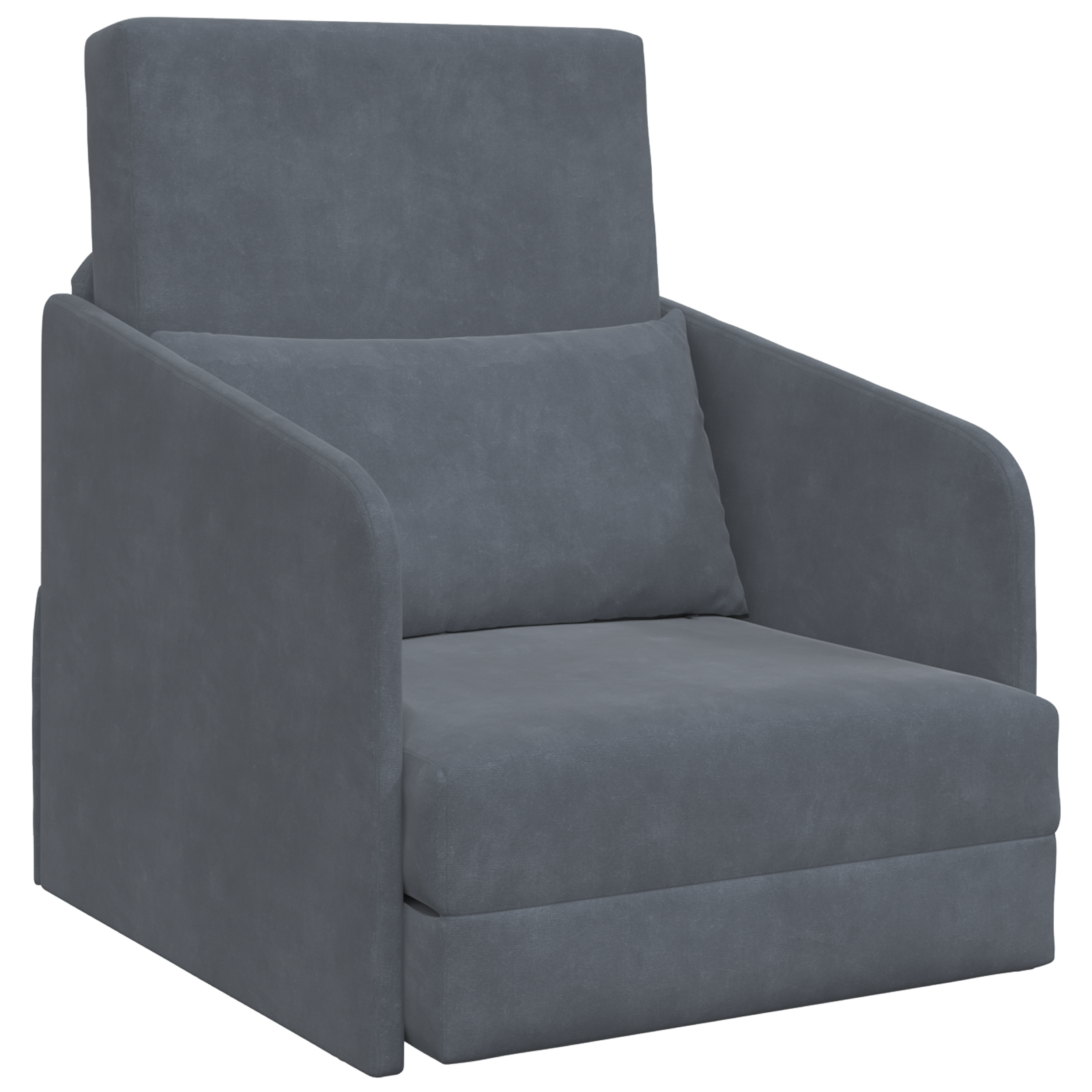 Canapea pat 2 în 1 gri închis 65x80x83 cm catifea GartenMobel Dekor