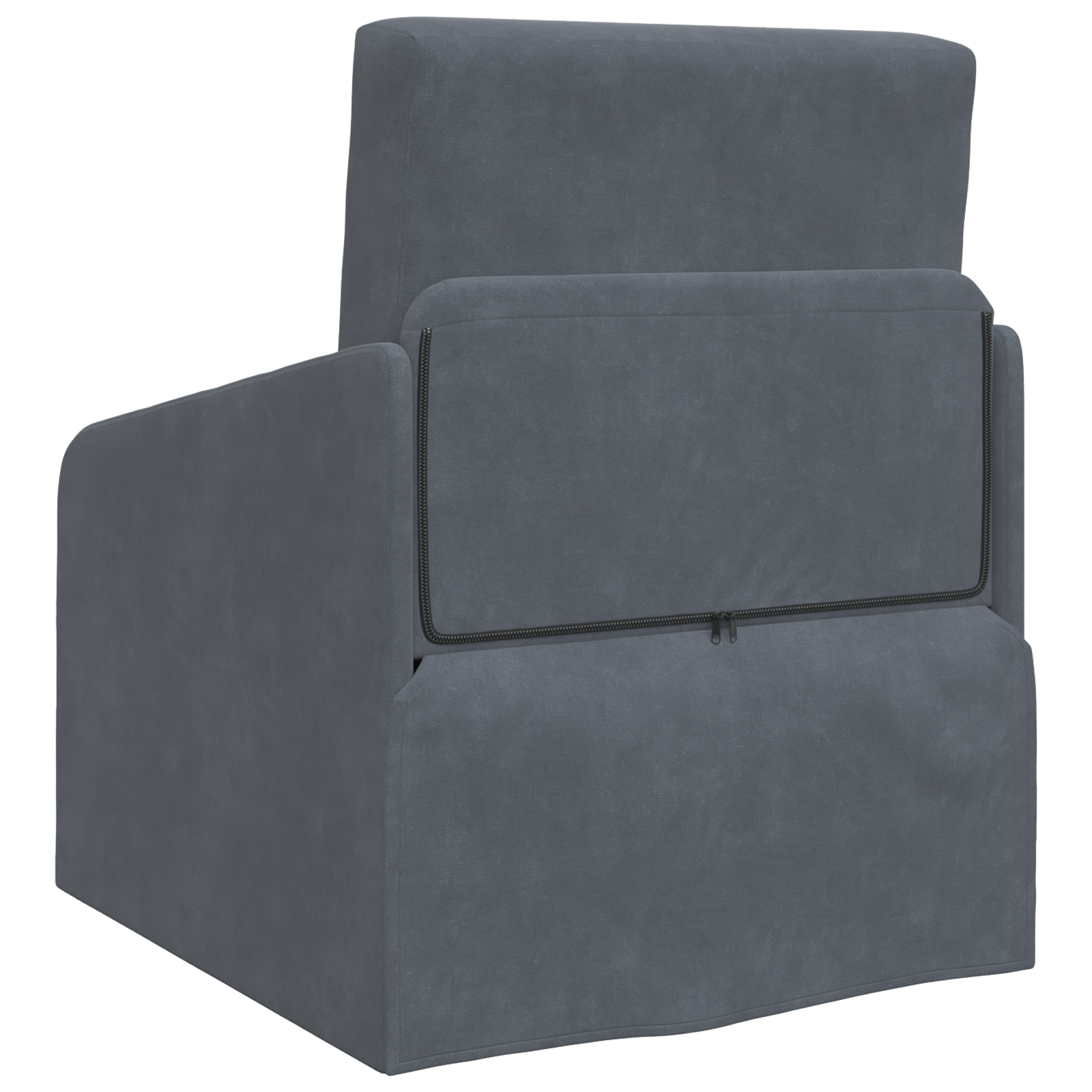 Canapea pat 2 în 1 gri închis 65x80x83 cm catifea GartenMobel Dekor