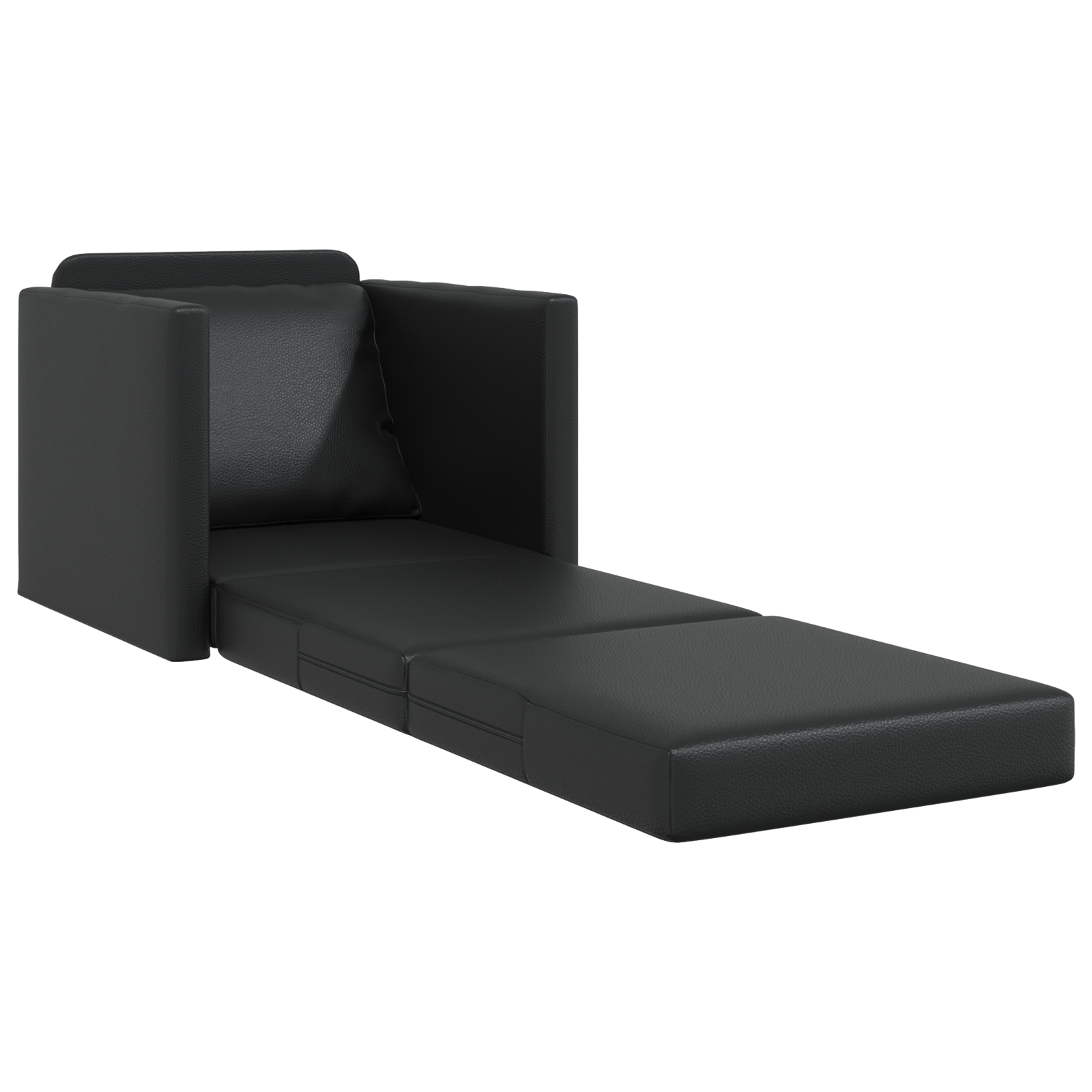 Fotoliul Floor Sofa Bed 2 în 1 Negru 74x77x81 cm Piele Artificială GartenMobel Dekor