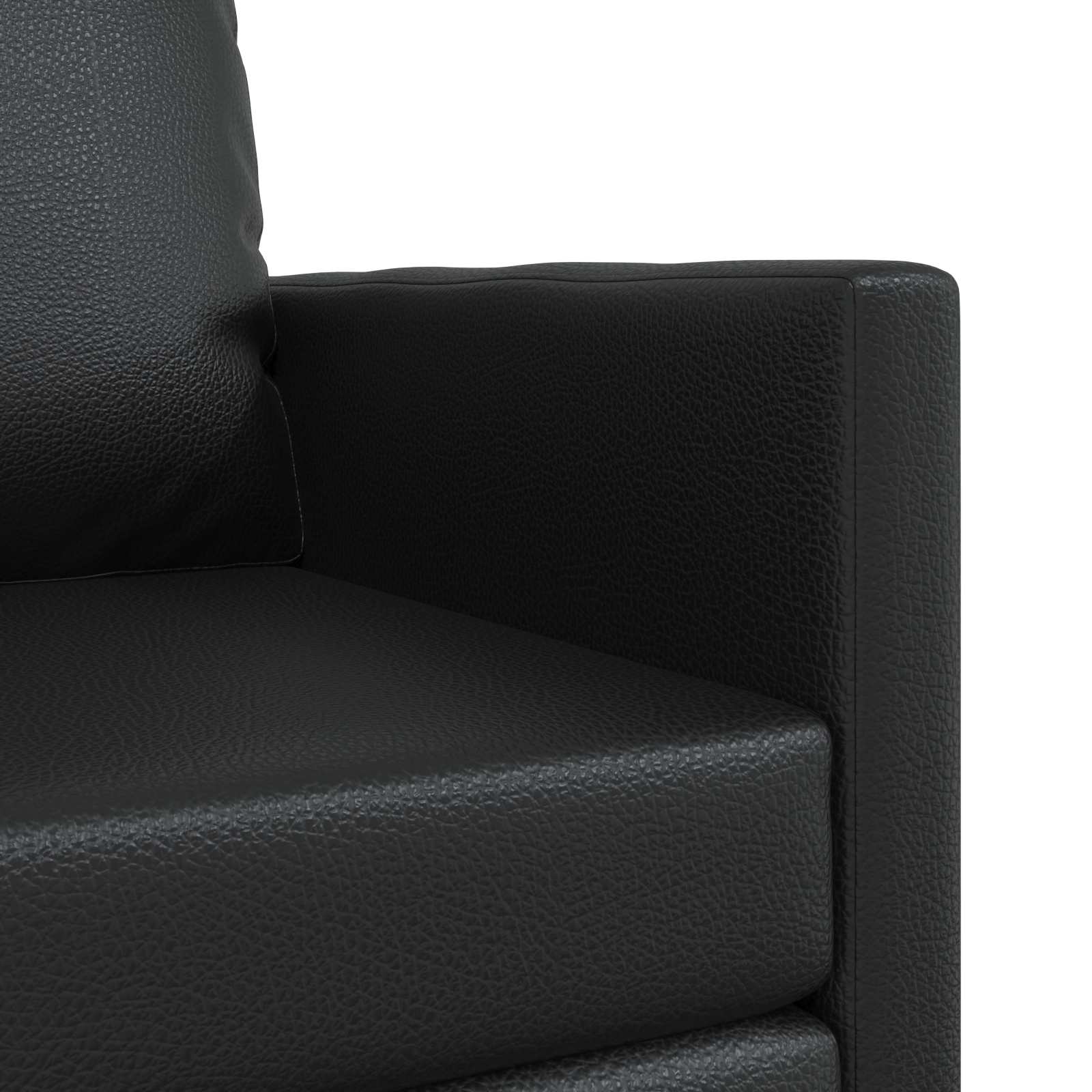 Fotoliul Floor Sofa Bed 2 în 1 Negru 74x77x81 cm Piele Artificială GartenMobel Dekor