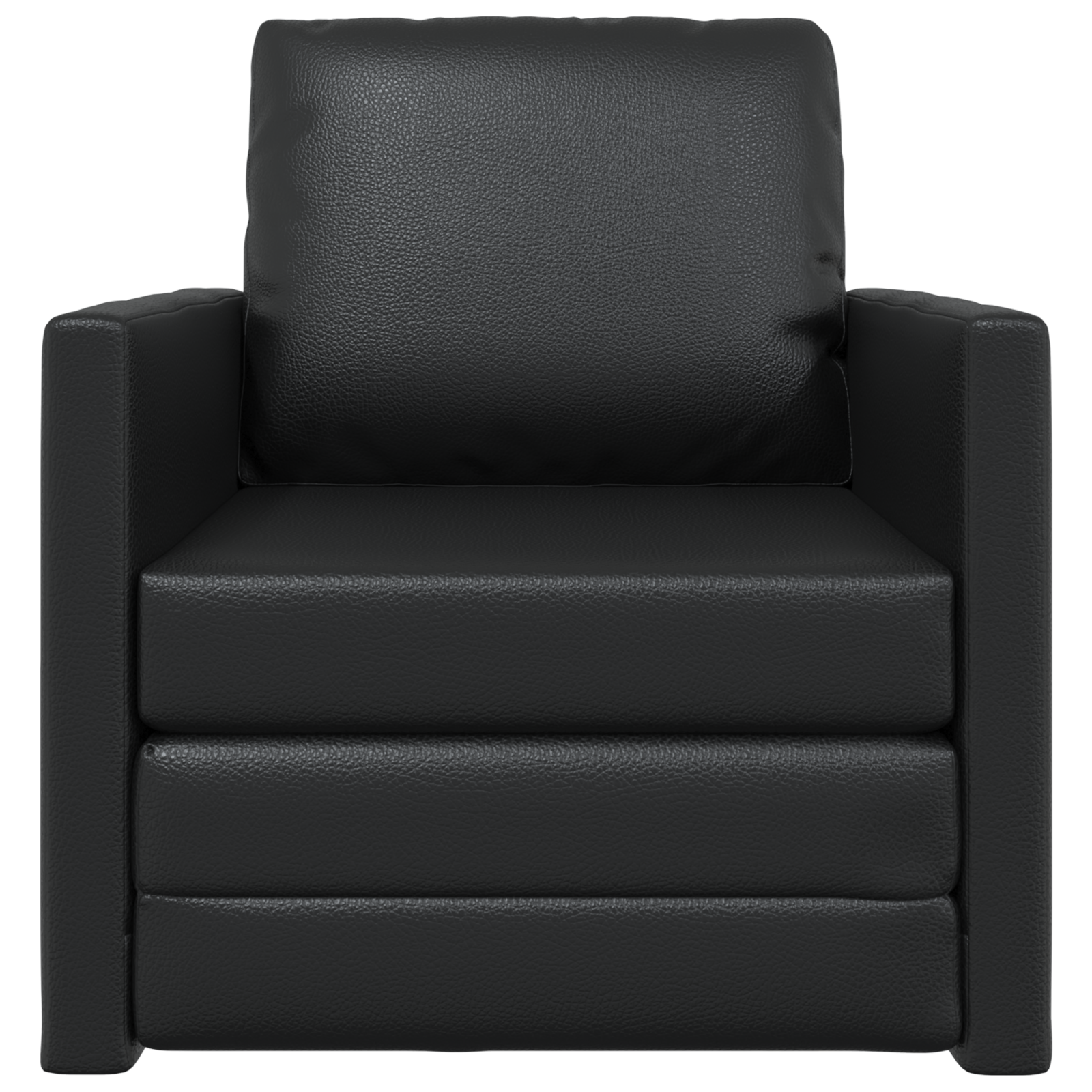 Fotoliul Floor Sofa Bed 2 în 1 Negru 74x77x81 cm Piele Artificială GartenMobel Dekor