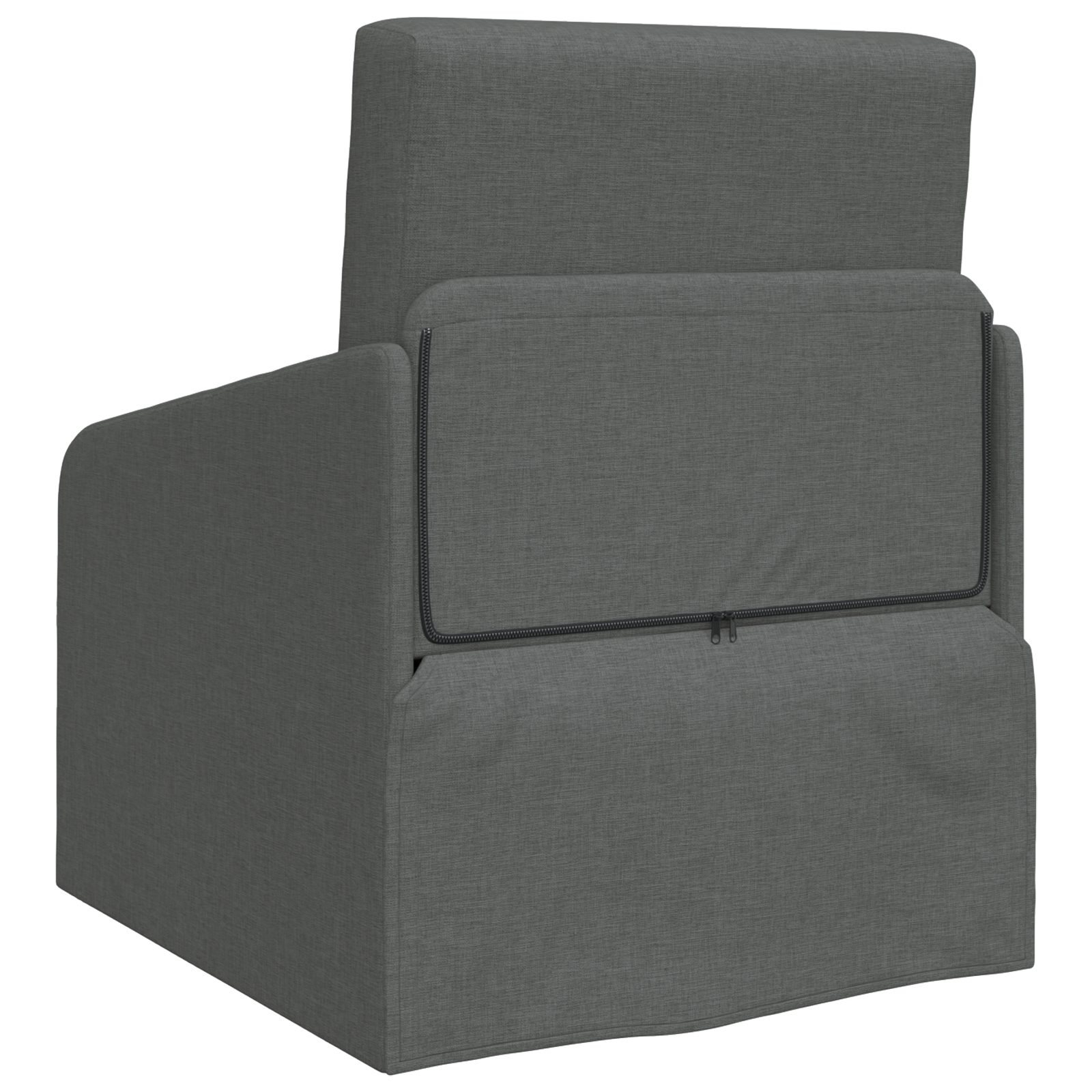 Sofa Pat Pe Pardoseală 2 în 1 Gri Închis 65x80x83 cm Țesătură GartenMobel Dekor