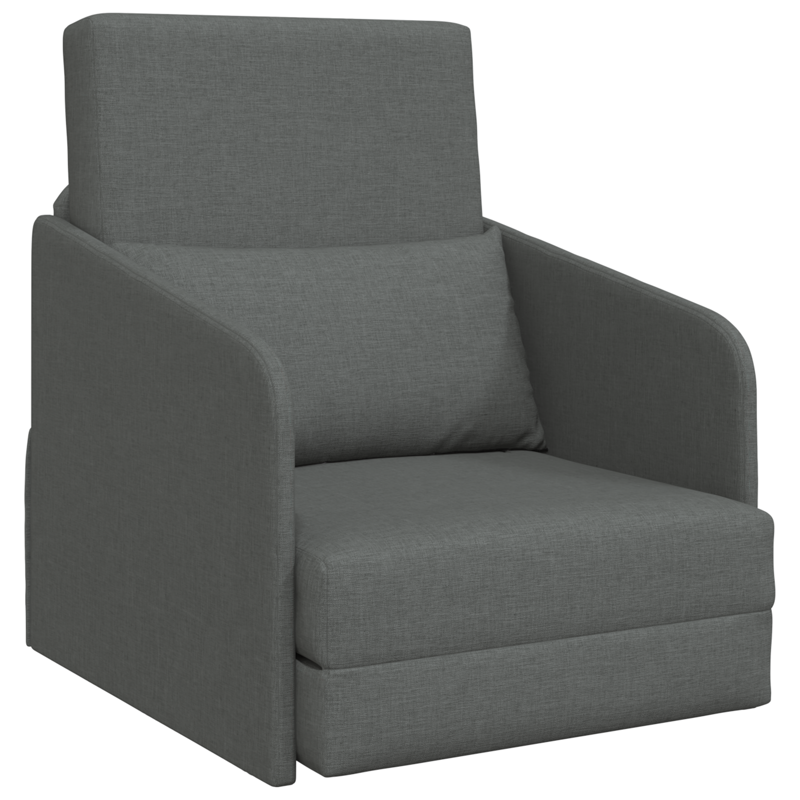 Sofa Pat Pe Pardoseală 2 în 1 Gri Închis 65x80x83 cm Țesătură GartenMobel Dekor