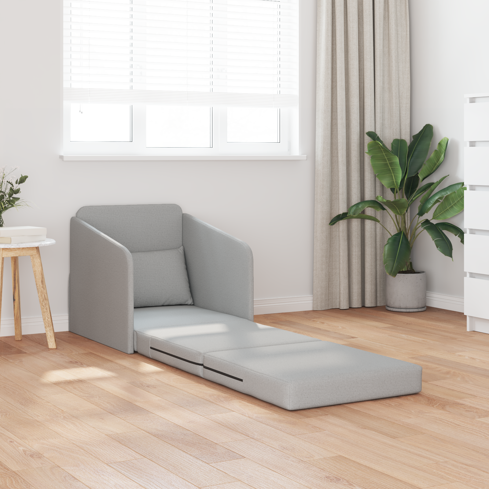 Sofa Pat Podea 2 în 1 Gri Noros 65x80x83 cm Stoff GartenMobel Dekor